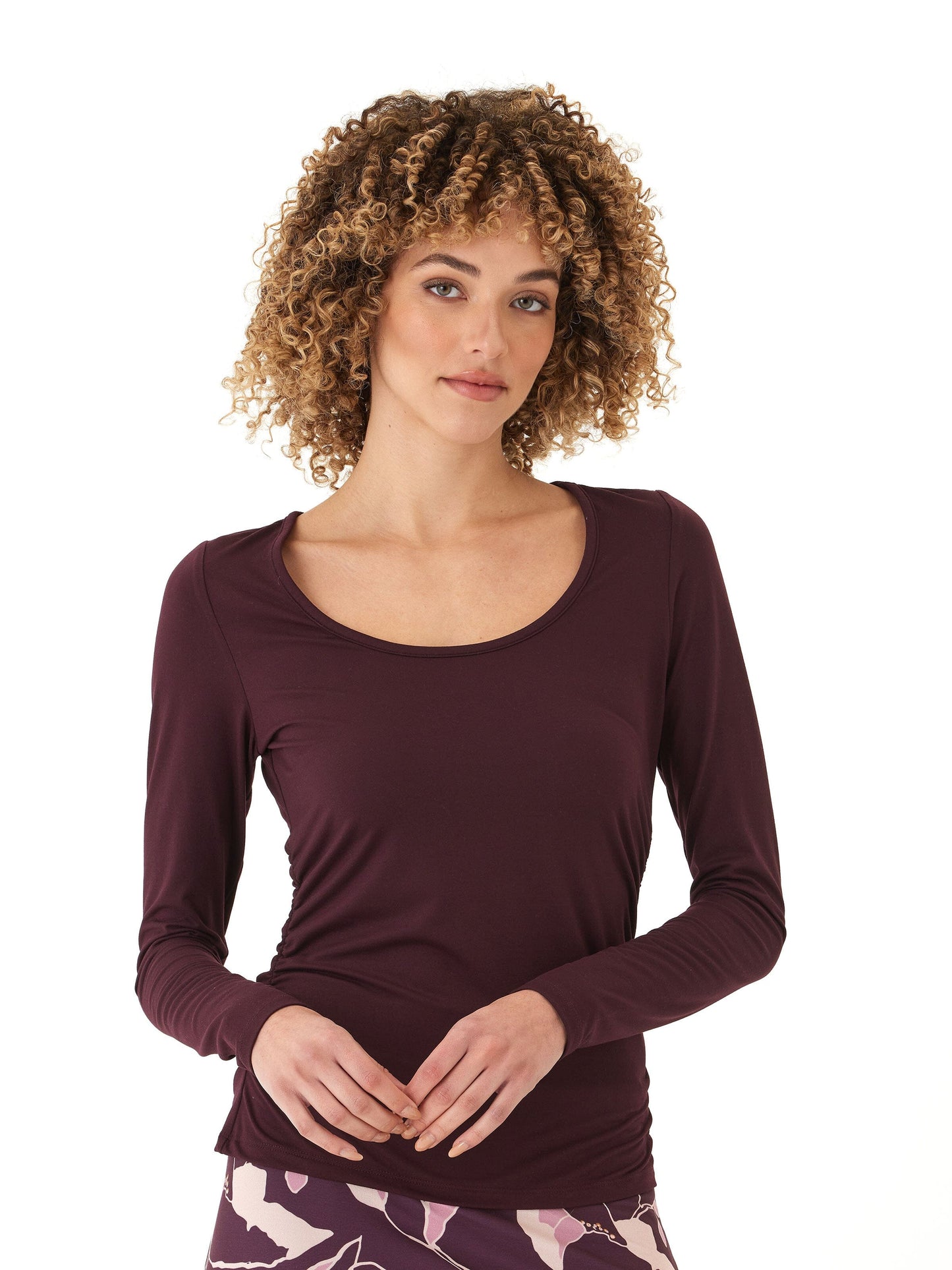 Lucia Luxe Jersey Ruched Long Sleeve