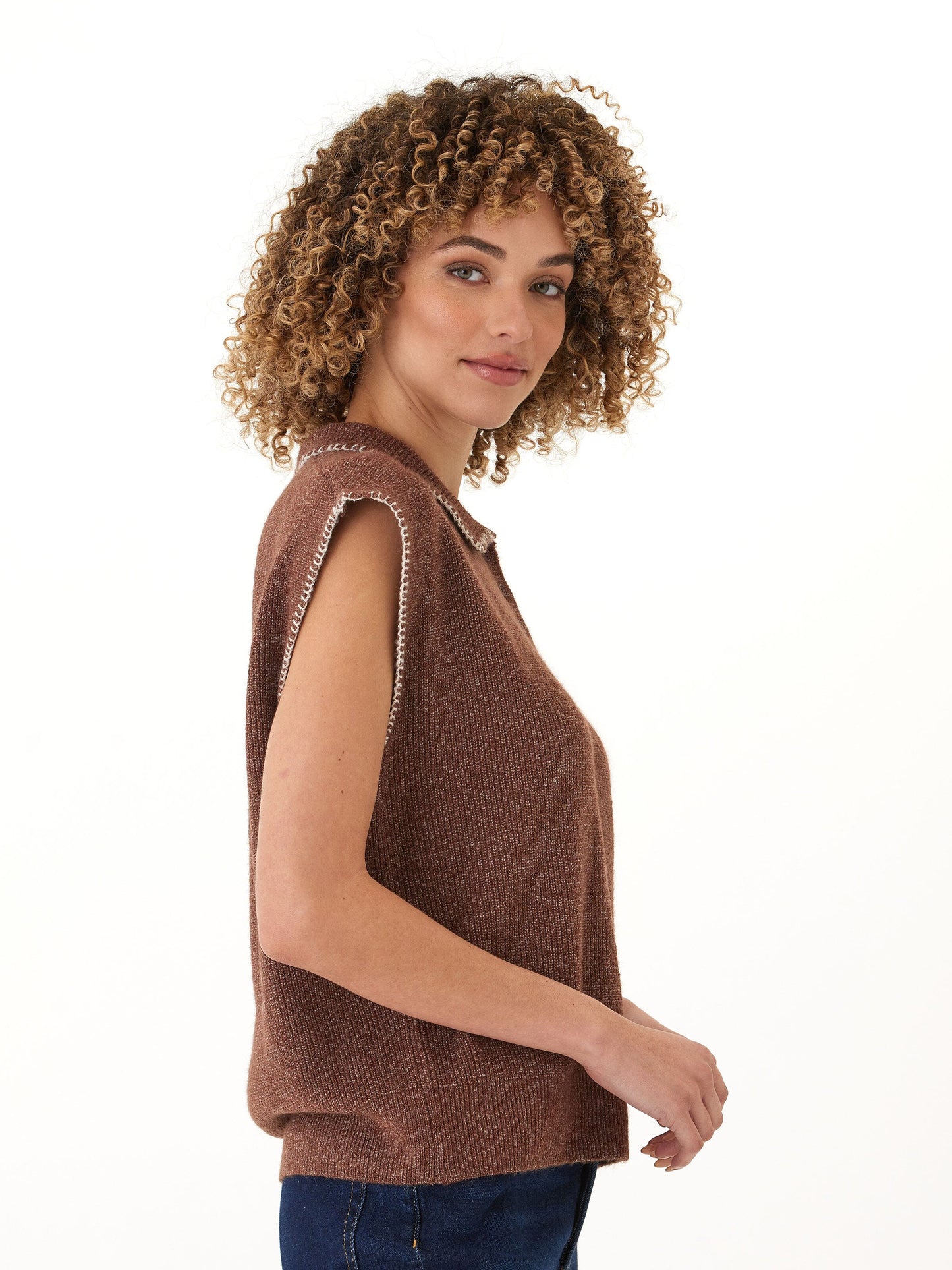 Julieta Cozy Solid Knit Sweater Polo