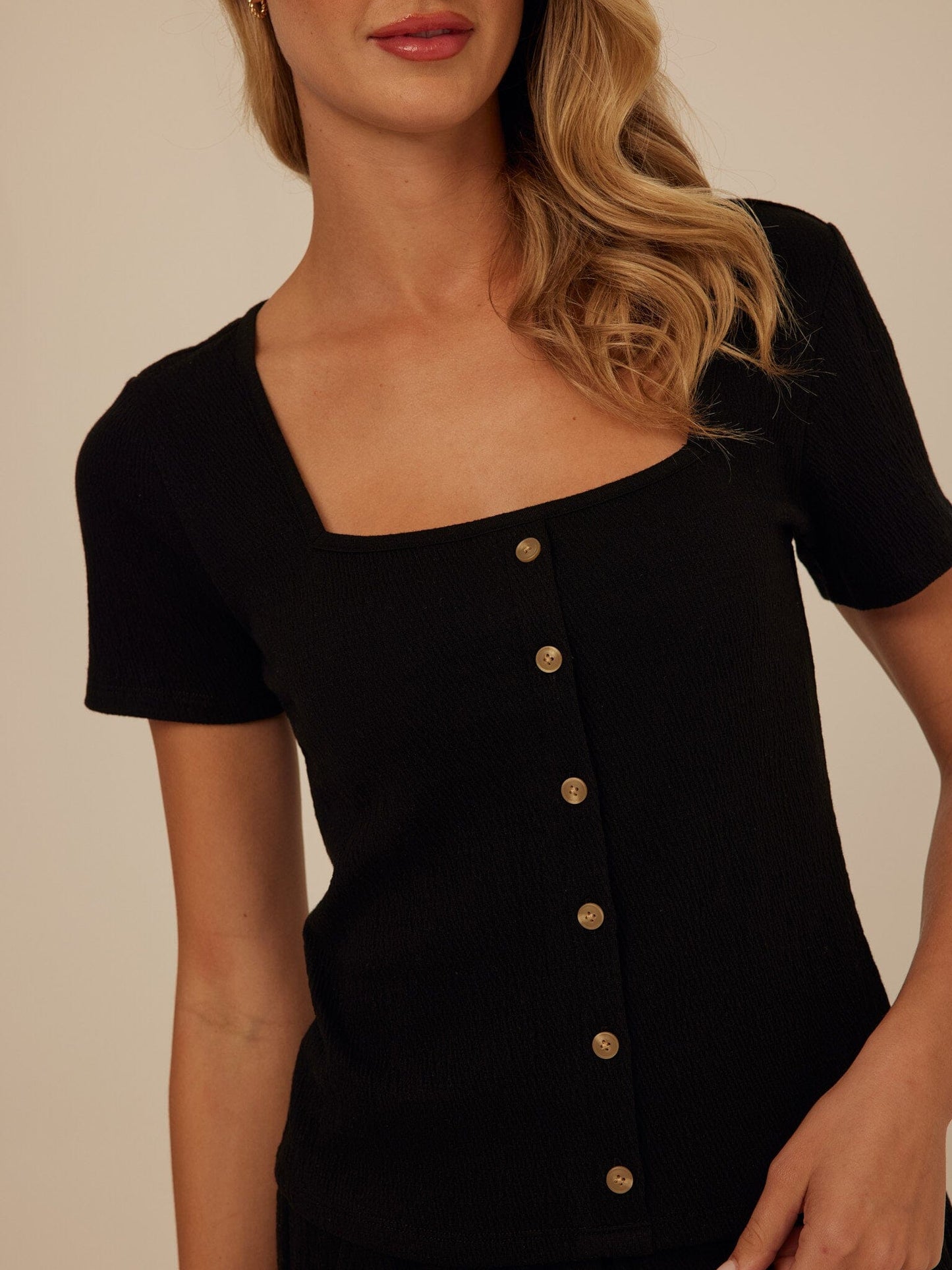 Jamila Smocked Jersey Short Sleeve