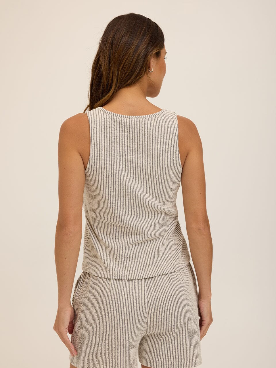 Jamila Stretch Seersucker Tank