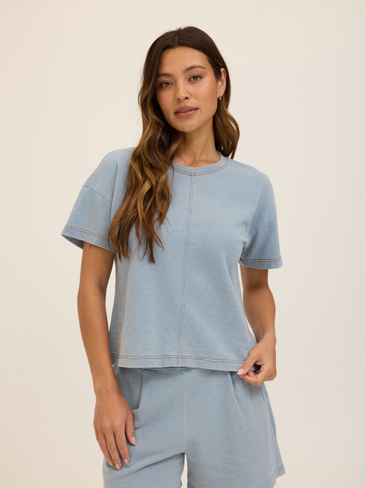 Emily Denim Terry Tee
