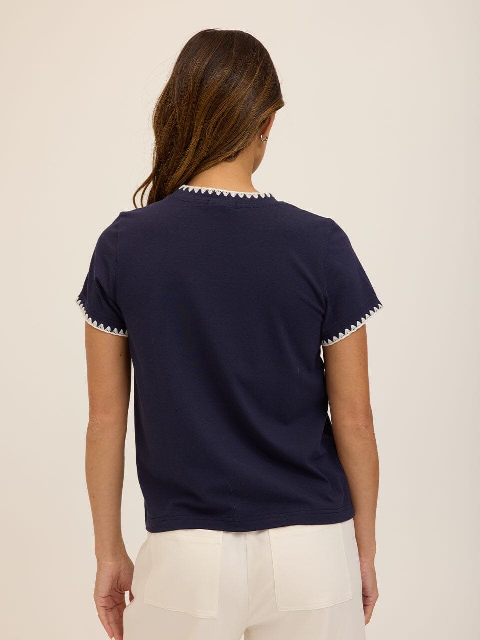 Ginny Novelty Stitch Eco Jersey Tee