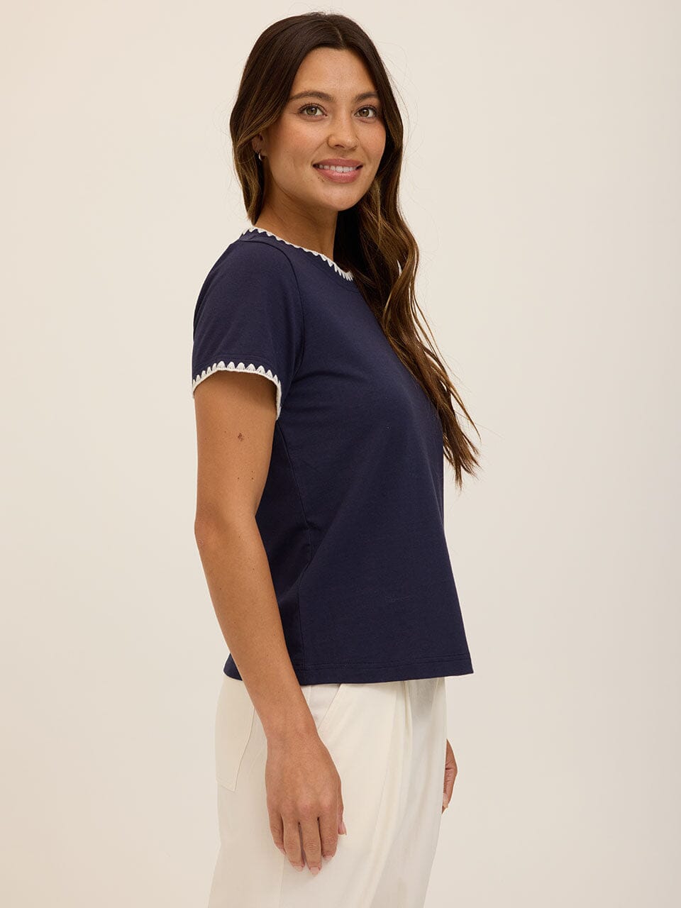 Ginny Novelty Stitch Eco Jersey Tee