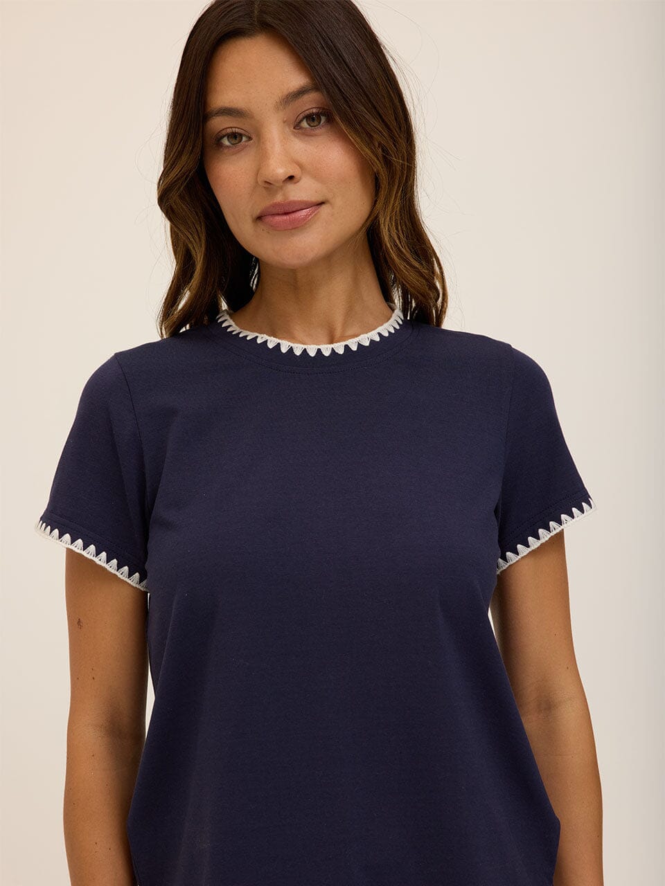 Ginny Novelty Stitch Eco Jersey Tee