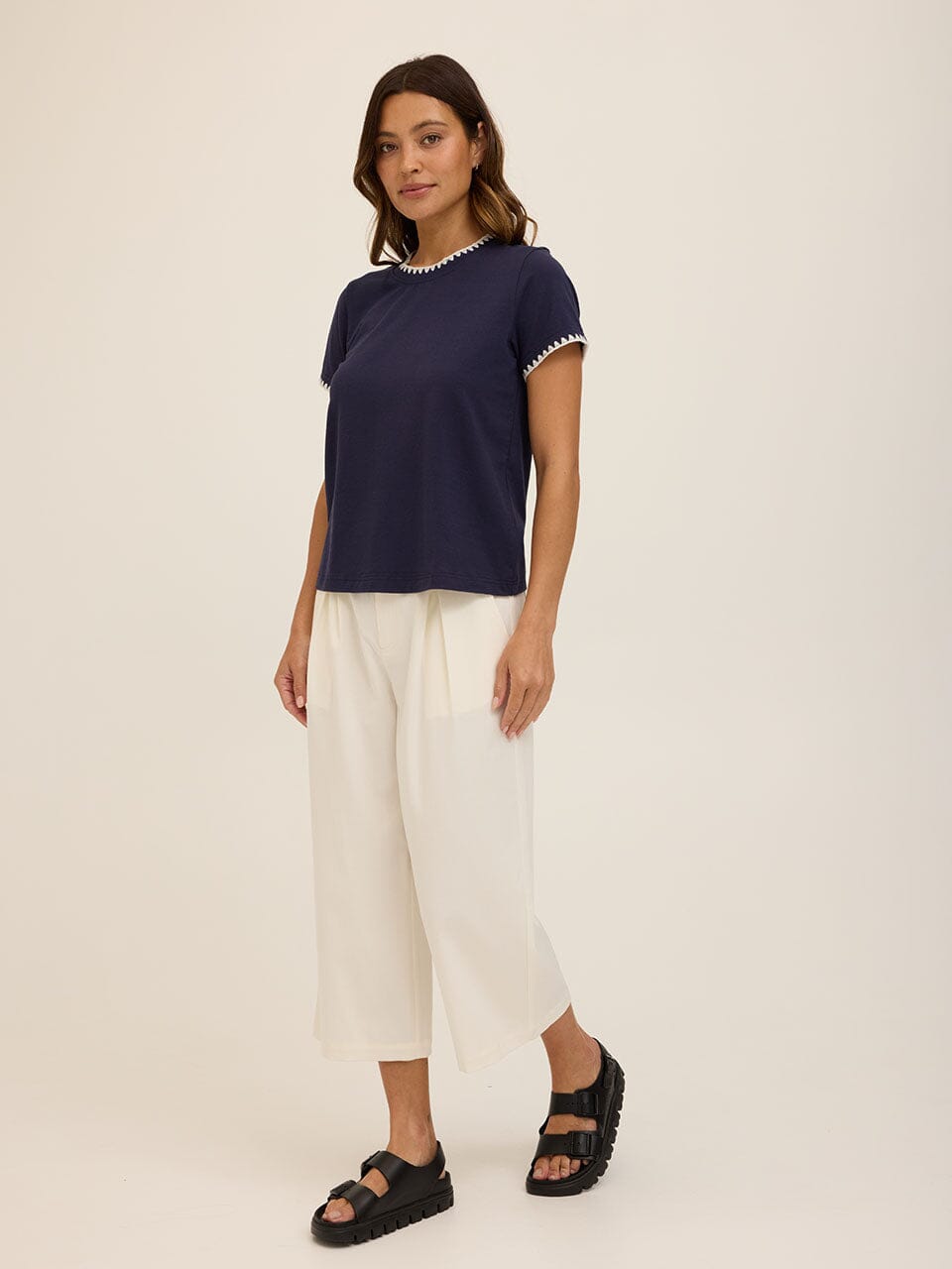 Ginny Novelty Stitch Eco Jersey Tee