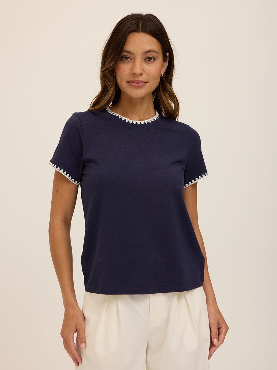 Ginny Novelty Stitch Eco Jersey Tee