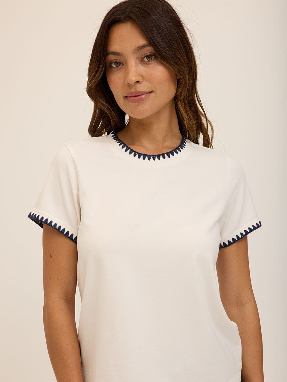 Ginny Novelty Stitch Eco Jersey Tee
