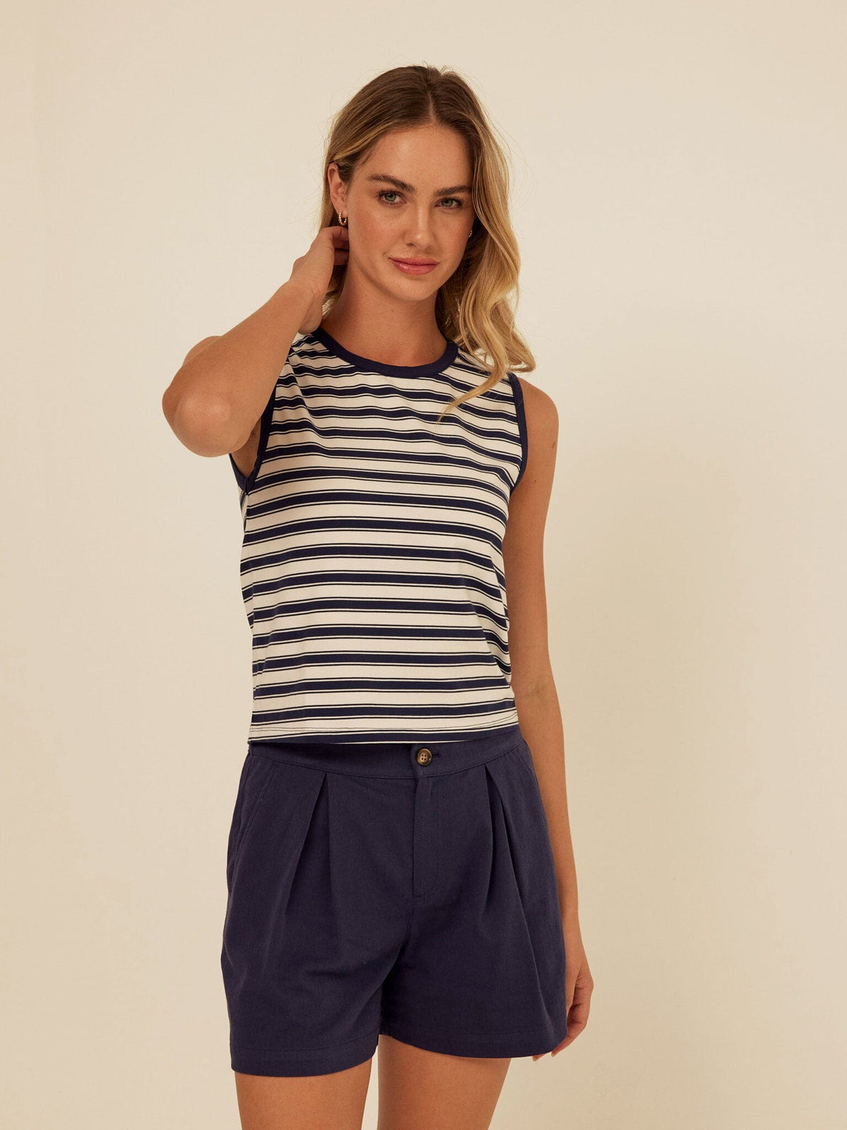 Emilia Stripe Eco Jersey Tank