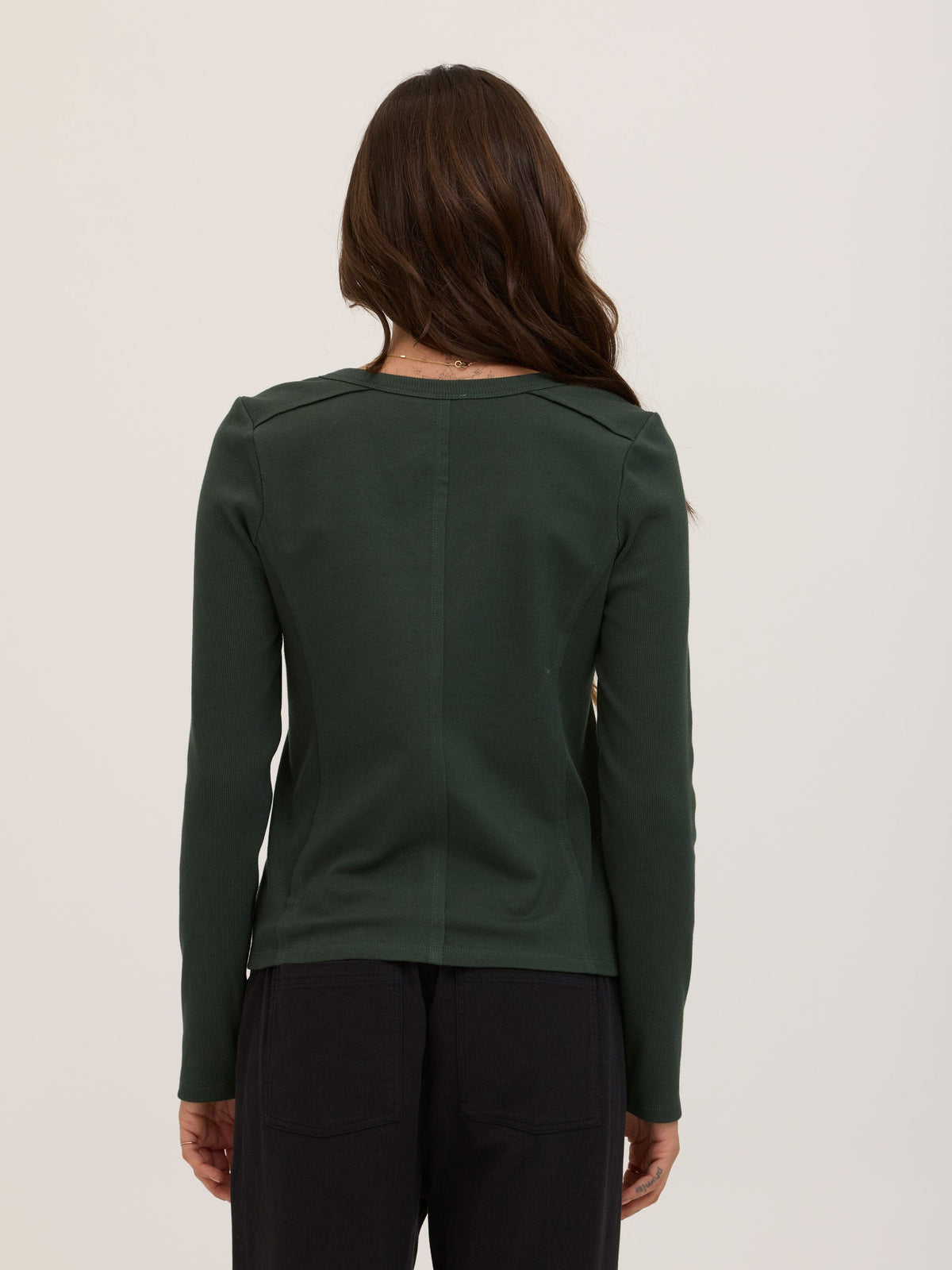 Karlene Organic Rib Mix Long Sleeve