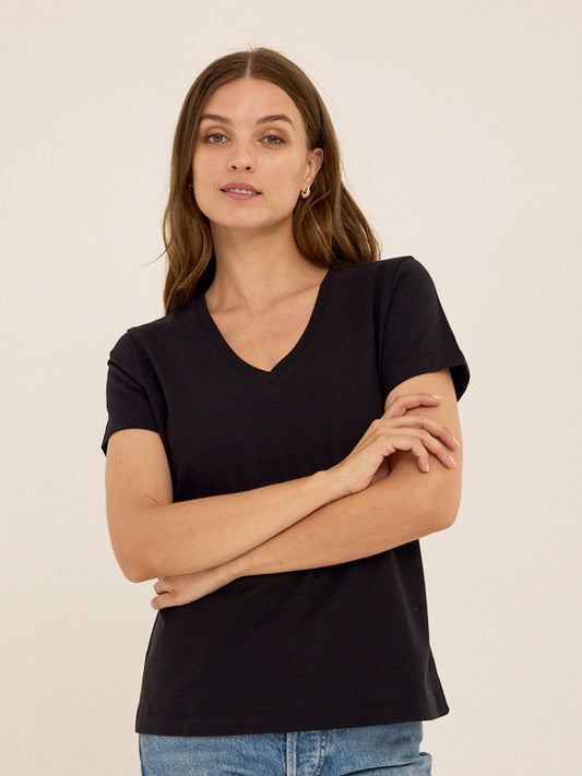 Aria Essential Jersey V-Neck Tee