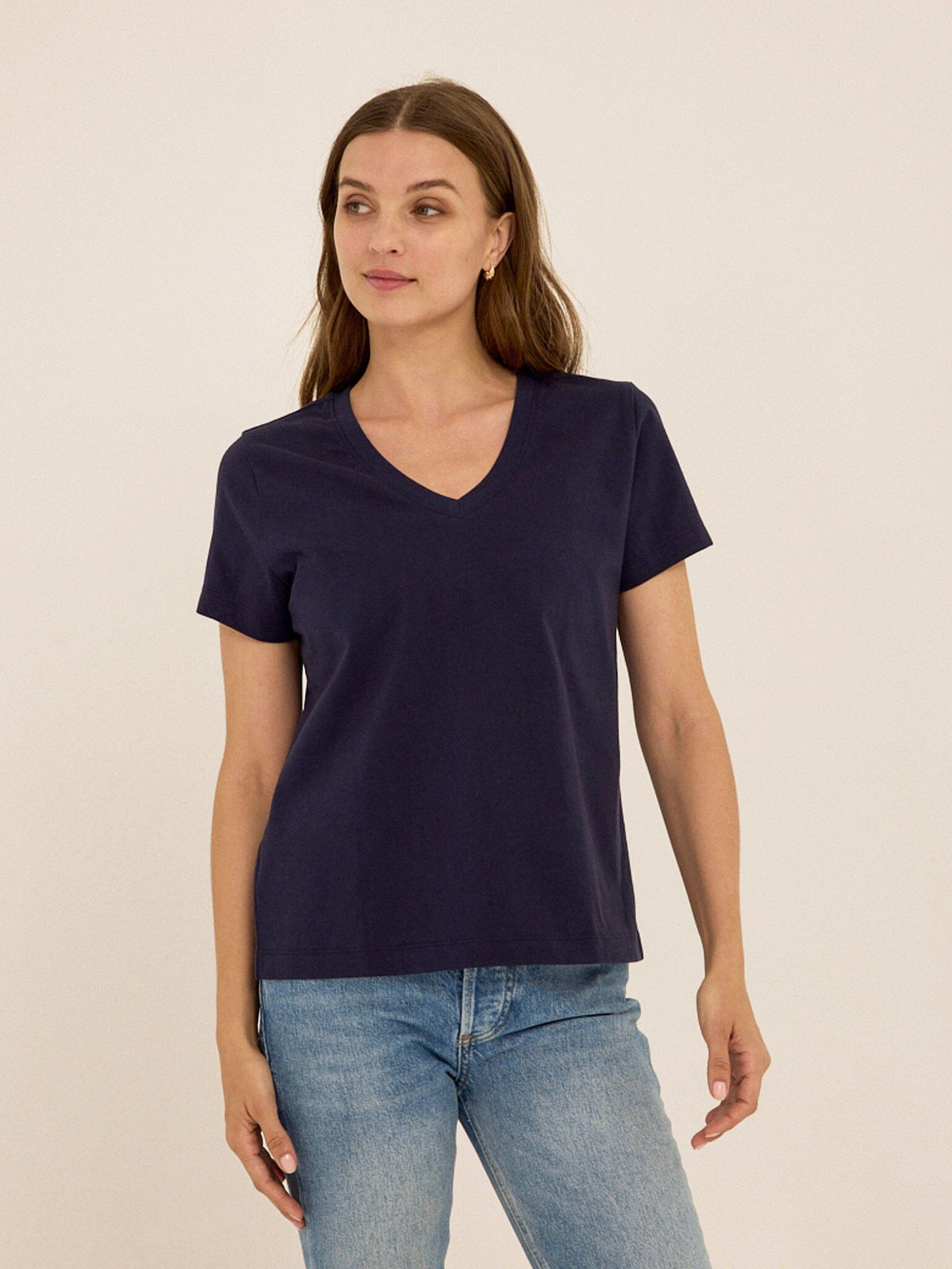 Aria Essential Jersey V-Neck Tee