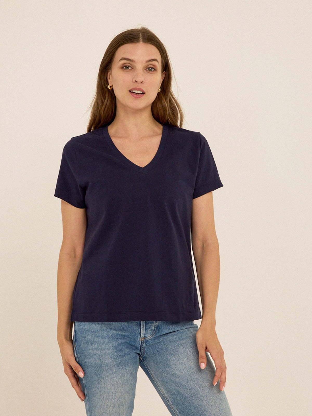 Aria Essential Jersey V-Neck Tee