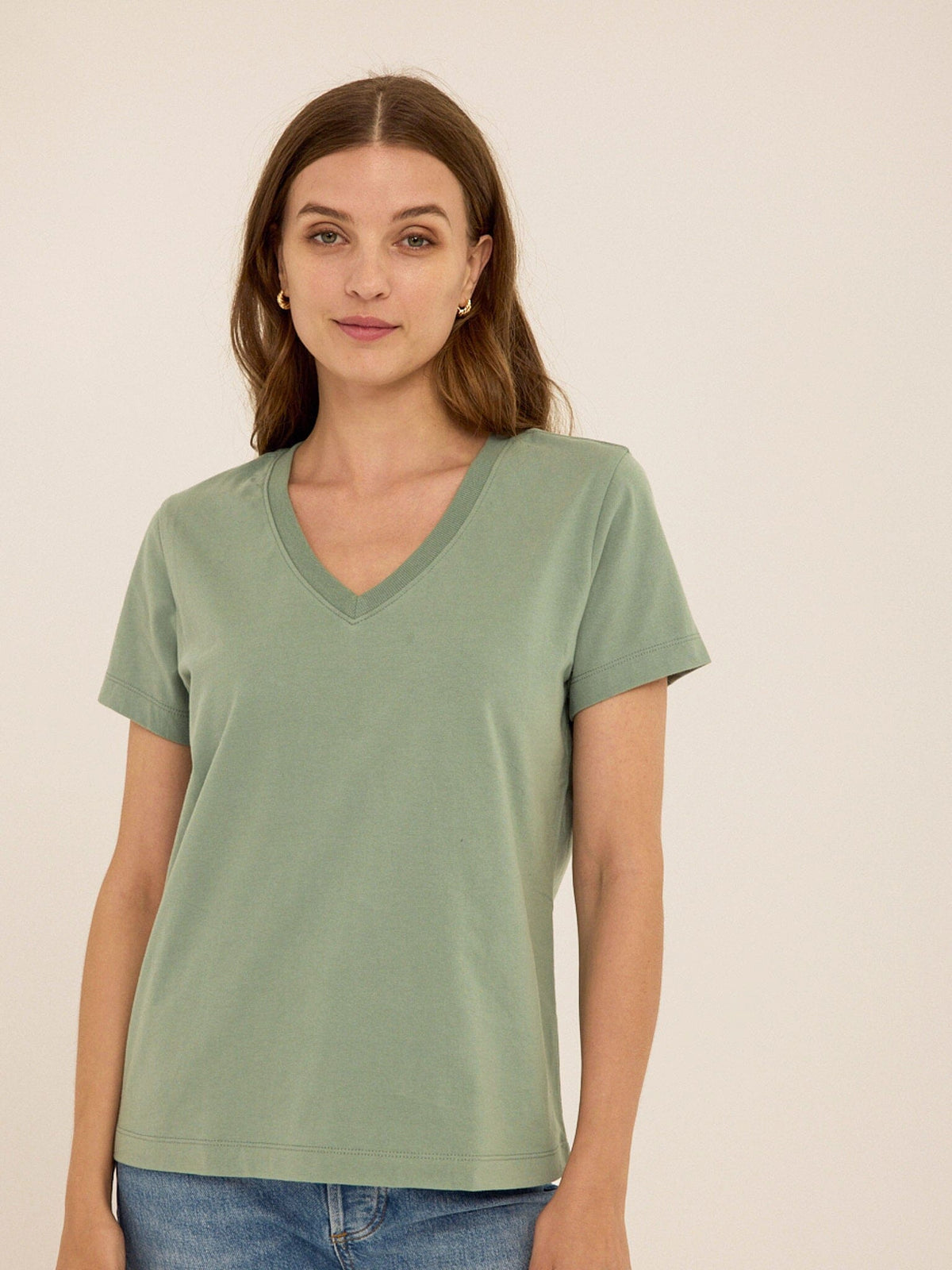 Aria Essential Jersey V-Neck Tee