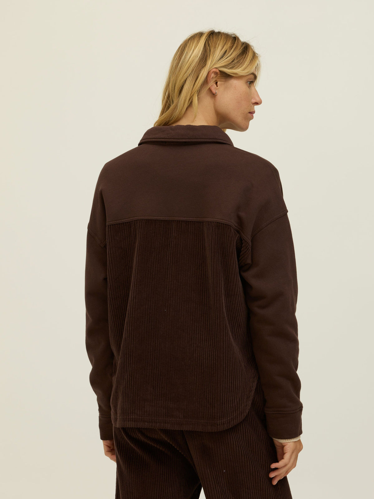 Peggy Terry Corduroy Mix Button-Down