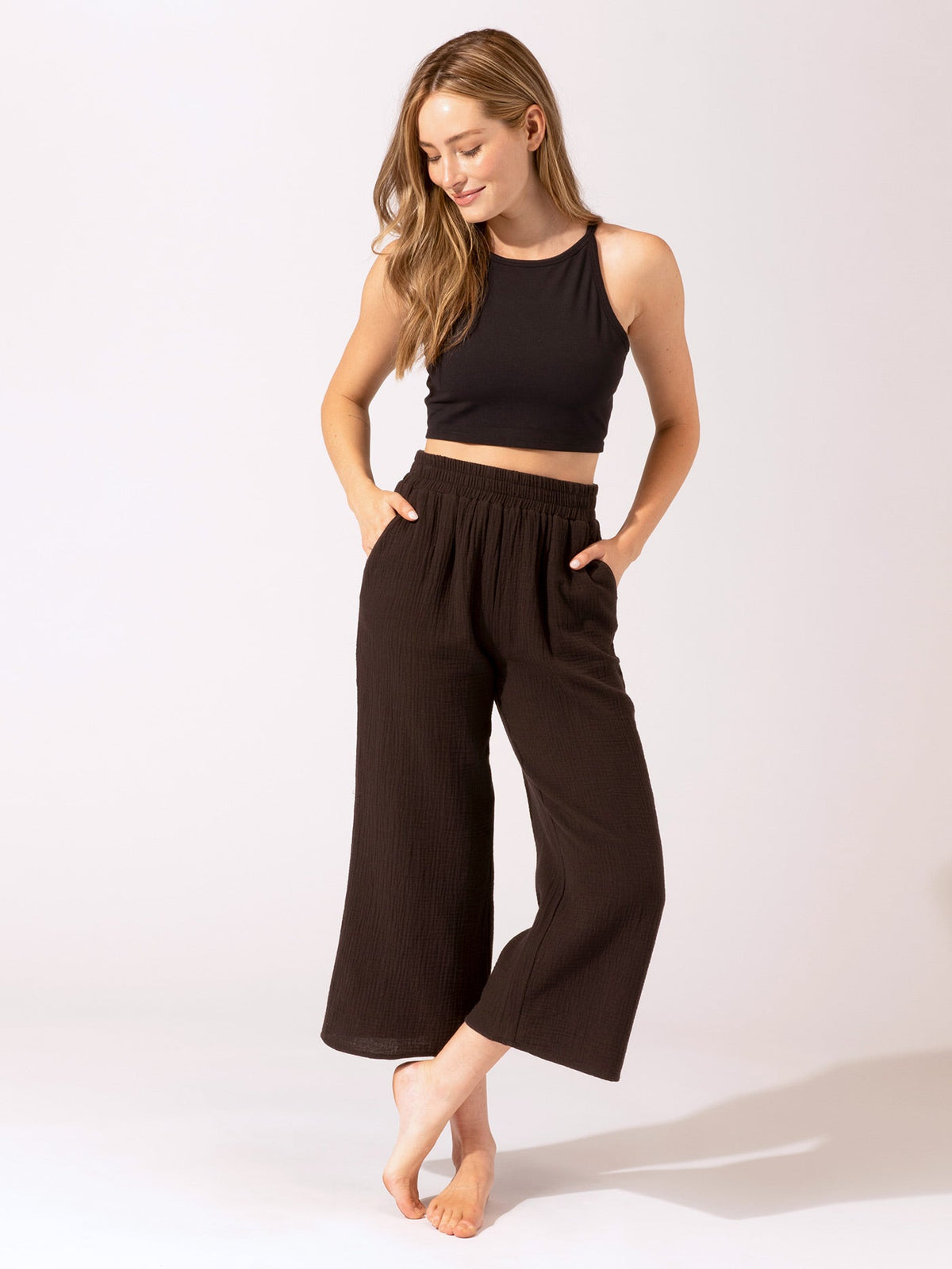 Ivanna Gauze Wide Leg Pant