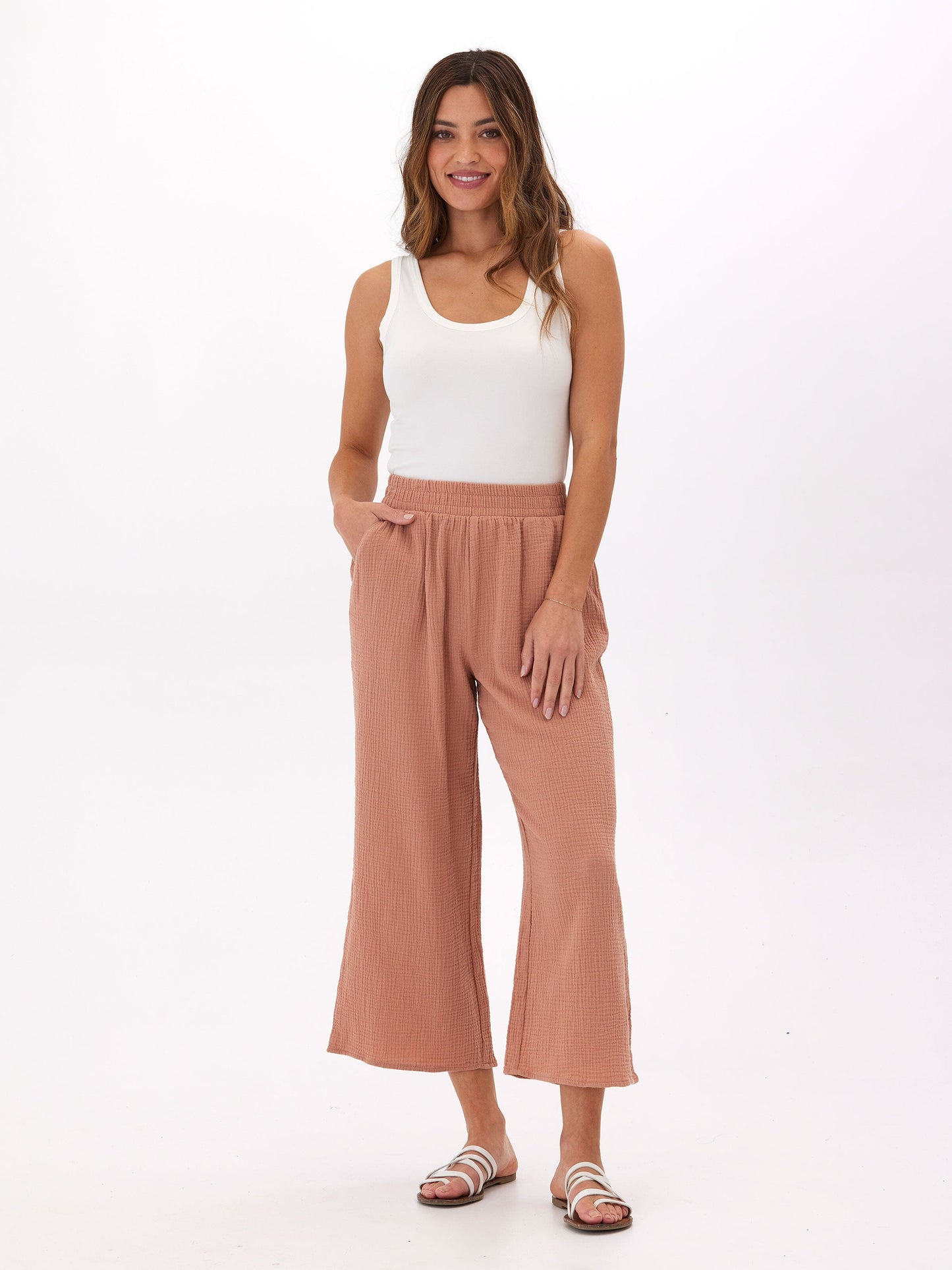 Ivanna Gauze Wide Leg Pant