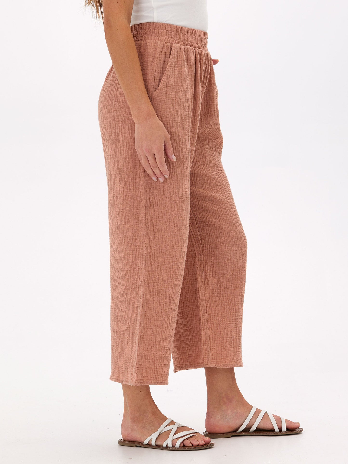 Ivanna Gauze Wide Leg Pant