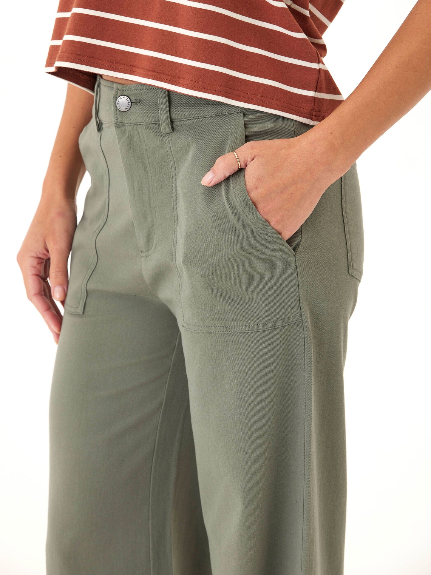 Pamela Stretch Twill Wide Leg Pant
