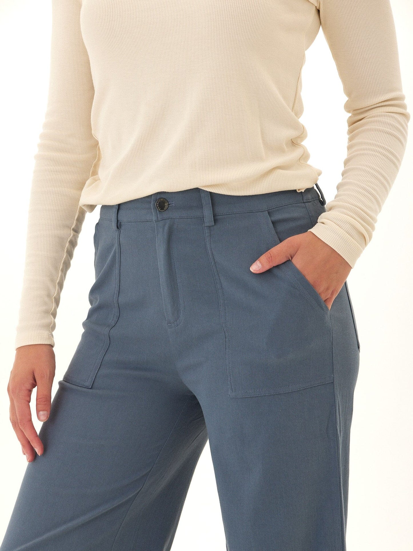 Pamela Stretch Twill Wide Leg Pant