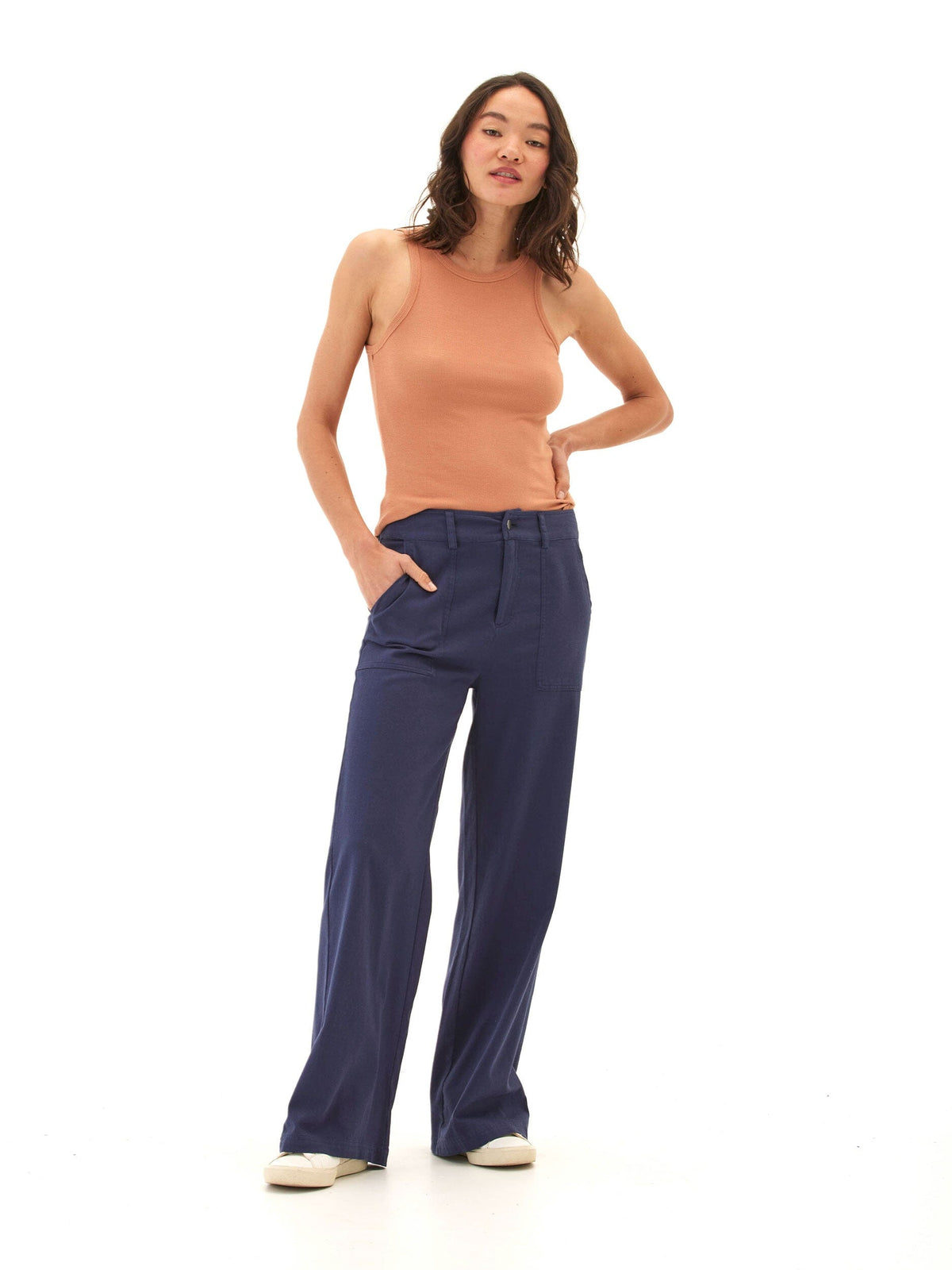 Pamela Stretch Twill Wide Leg Pant