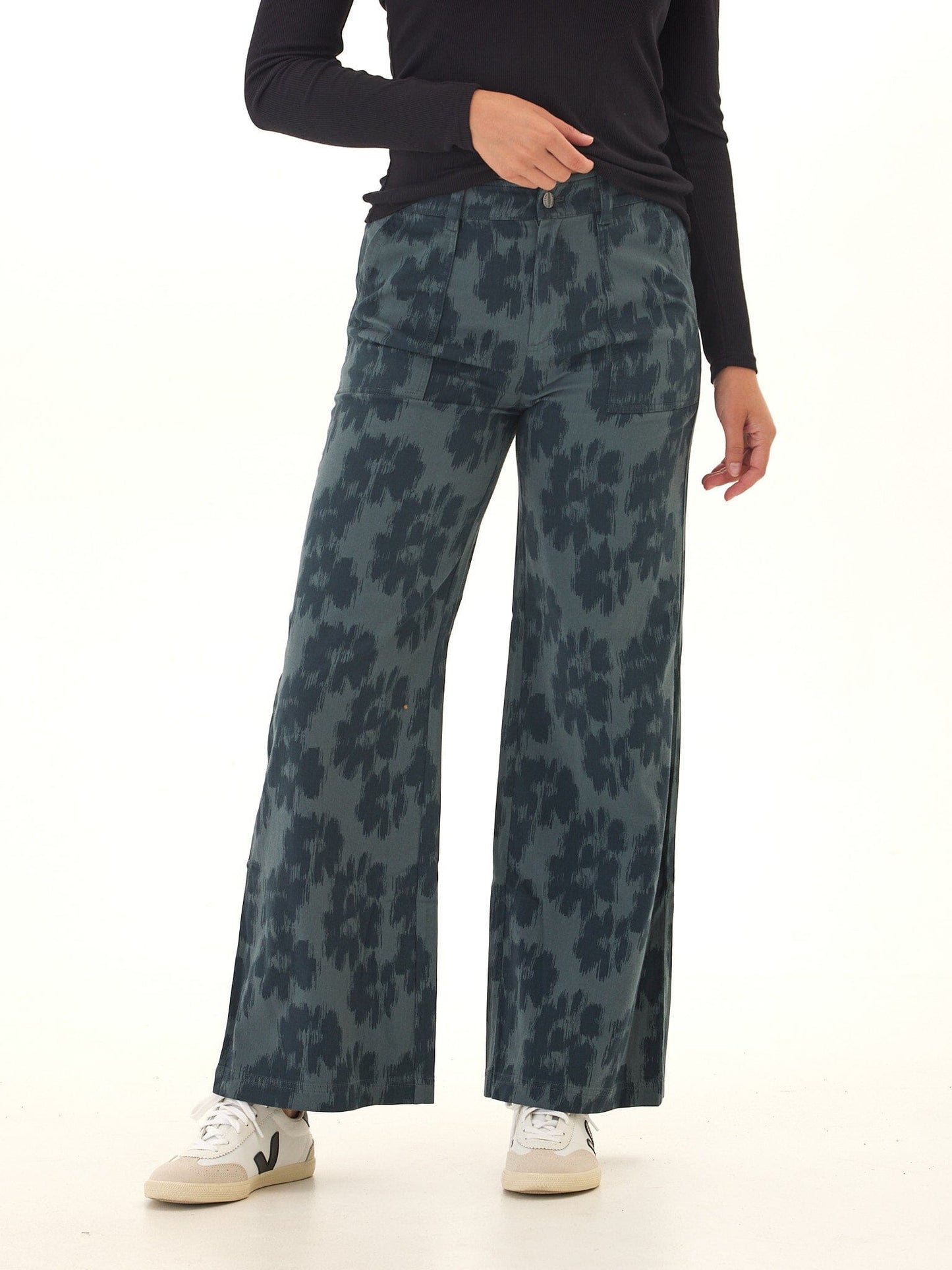 Pamela Stretch Twill Wide Leg Pant
