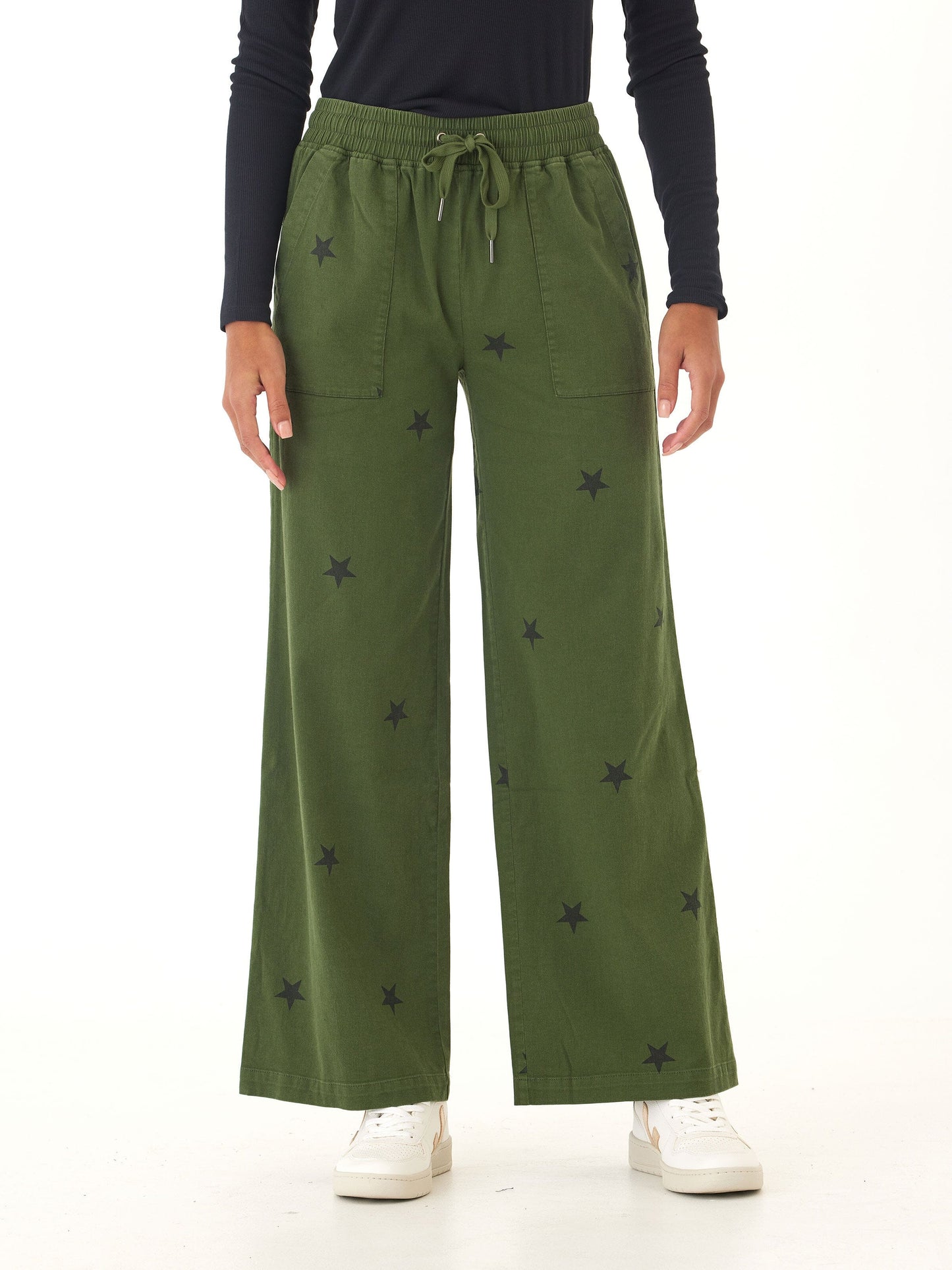 Cleo Stretch Twill Wide Leg Pant