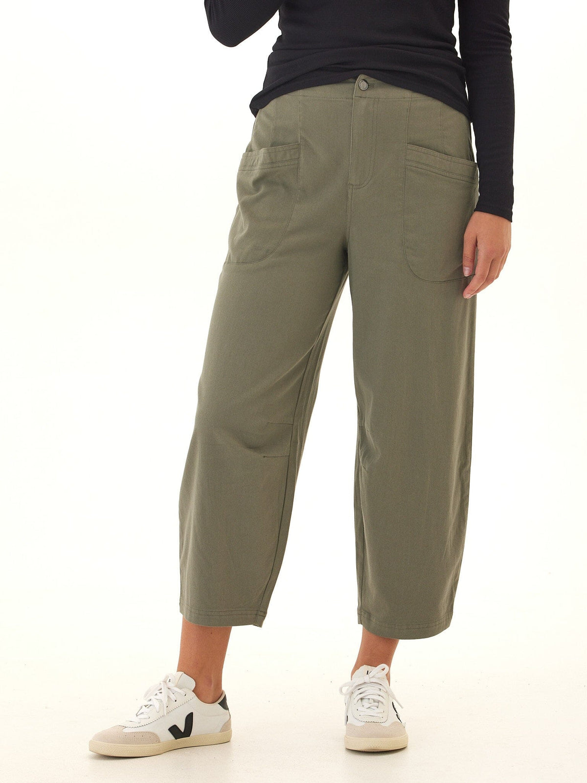 Lauren Stretch Twill Pleated Barrel Pant