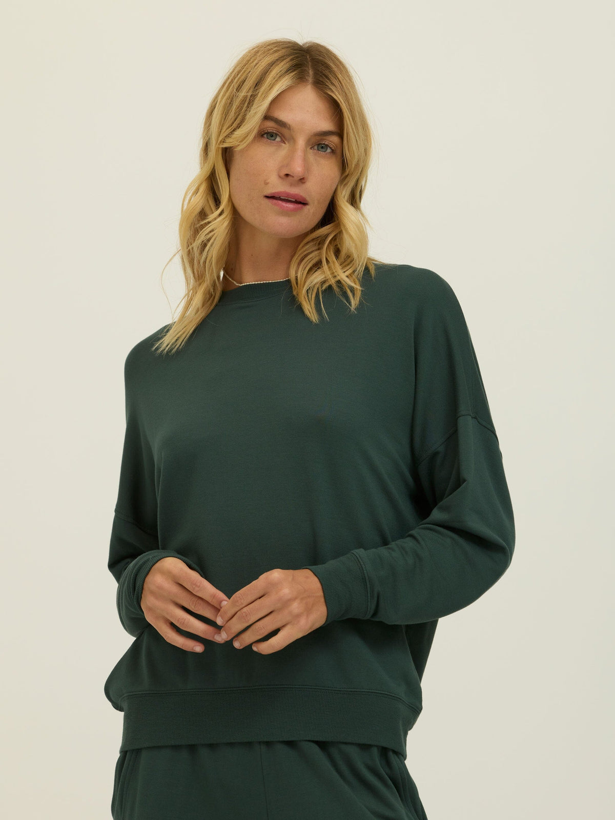 Cathy Boyfriend Feather Fleece Pullover