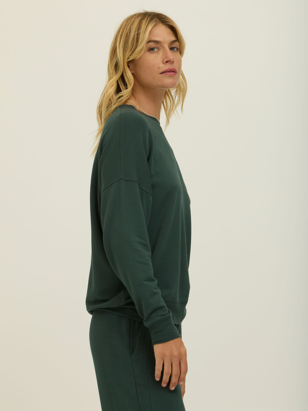 Cathy Boyfriend Feather Fleece Pullover