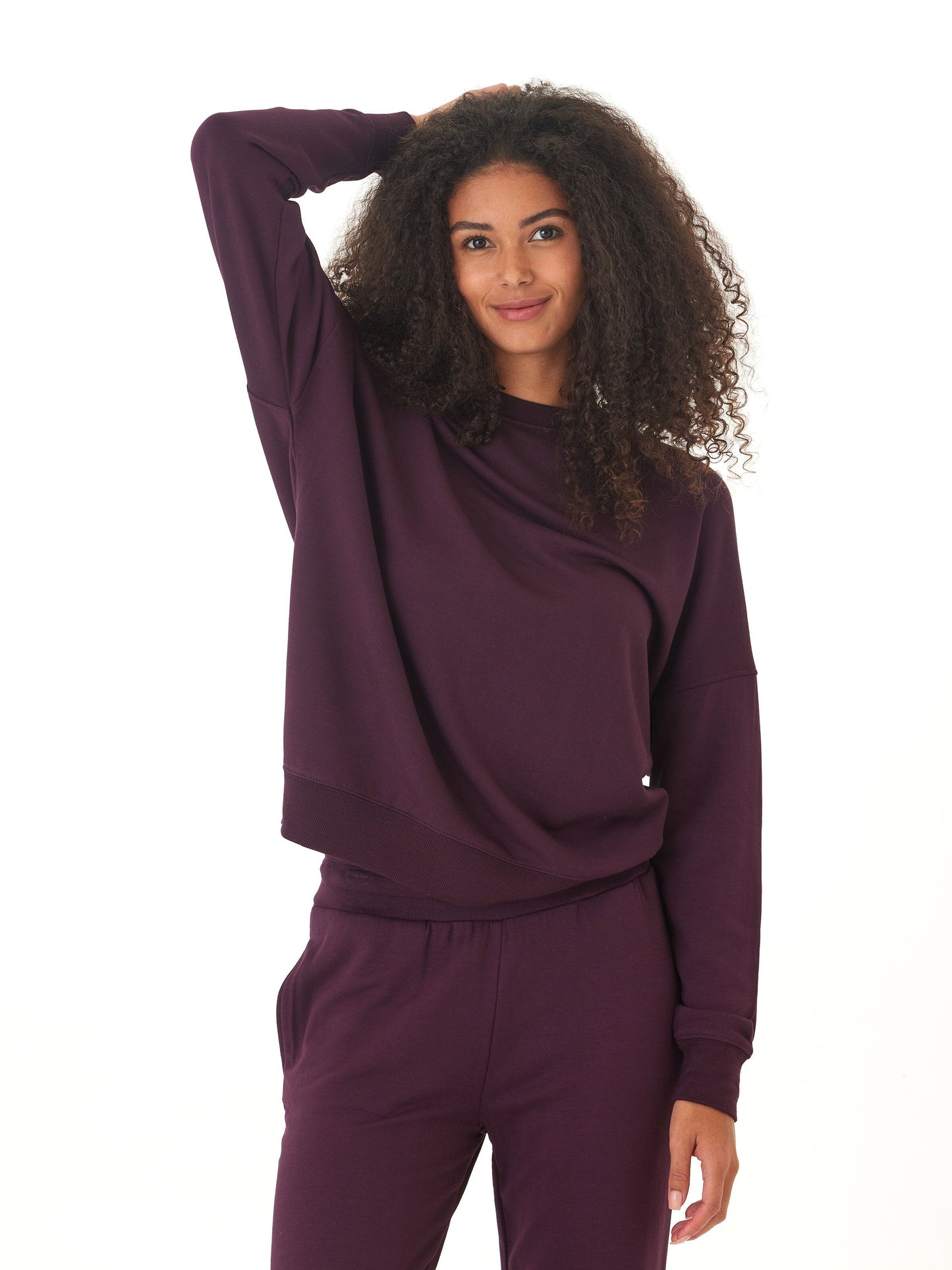Cathy Boyfriend Feather Fleece Pullover