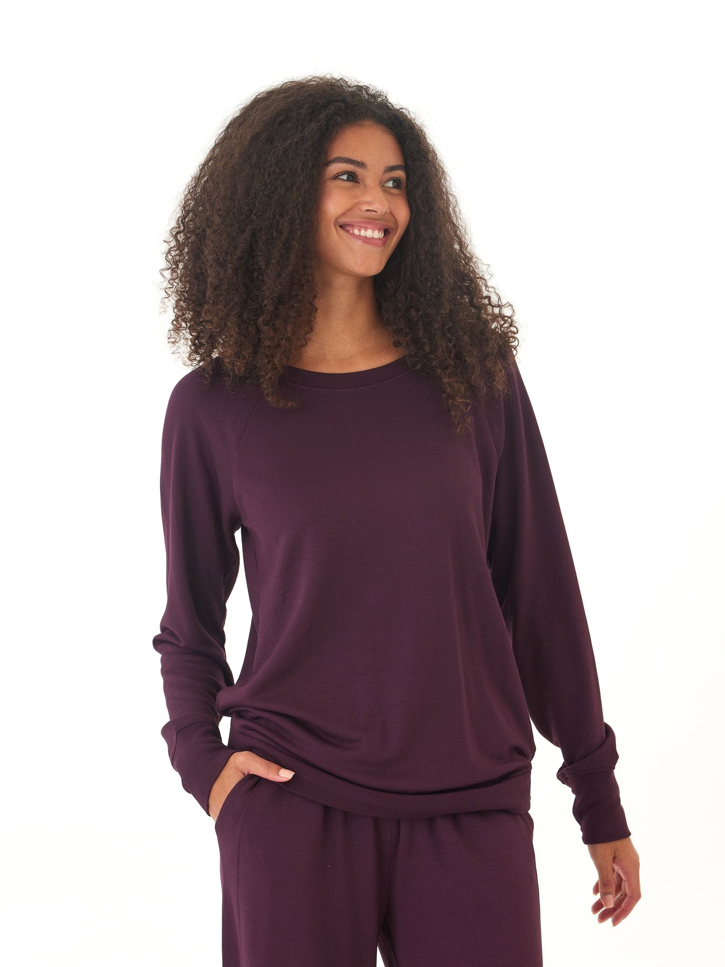 Cathy Boyfriend Feather Fleece Pullover