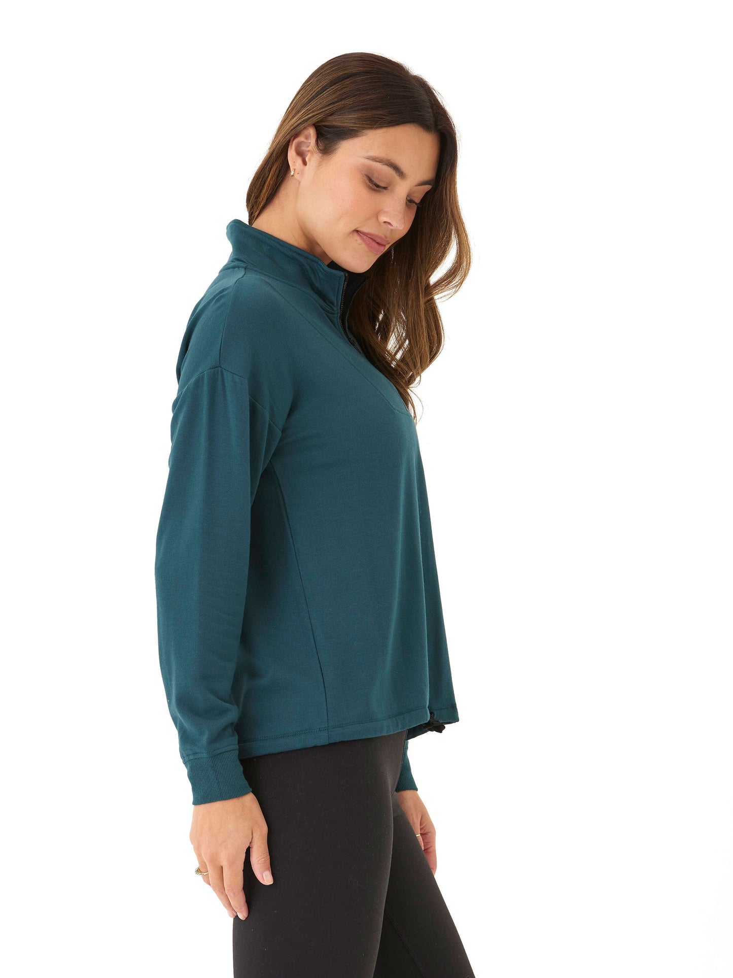 Nyla Feather Fleece Half Zip Pullover