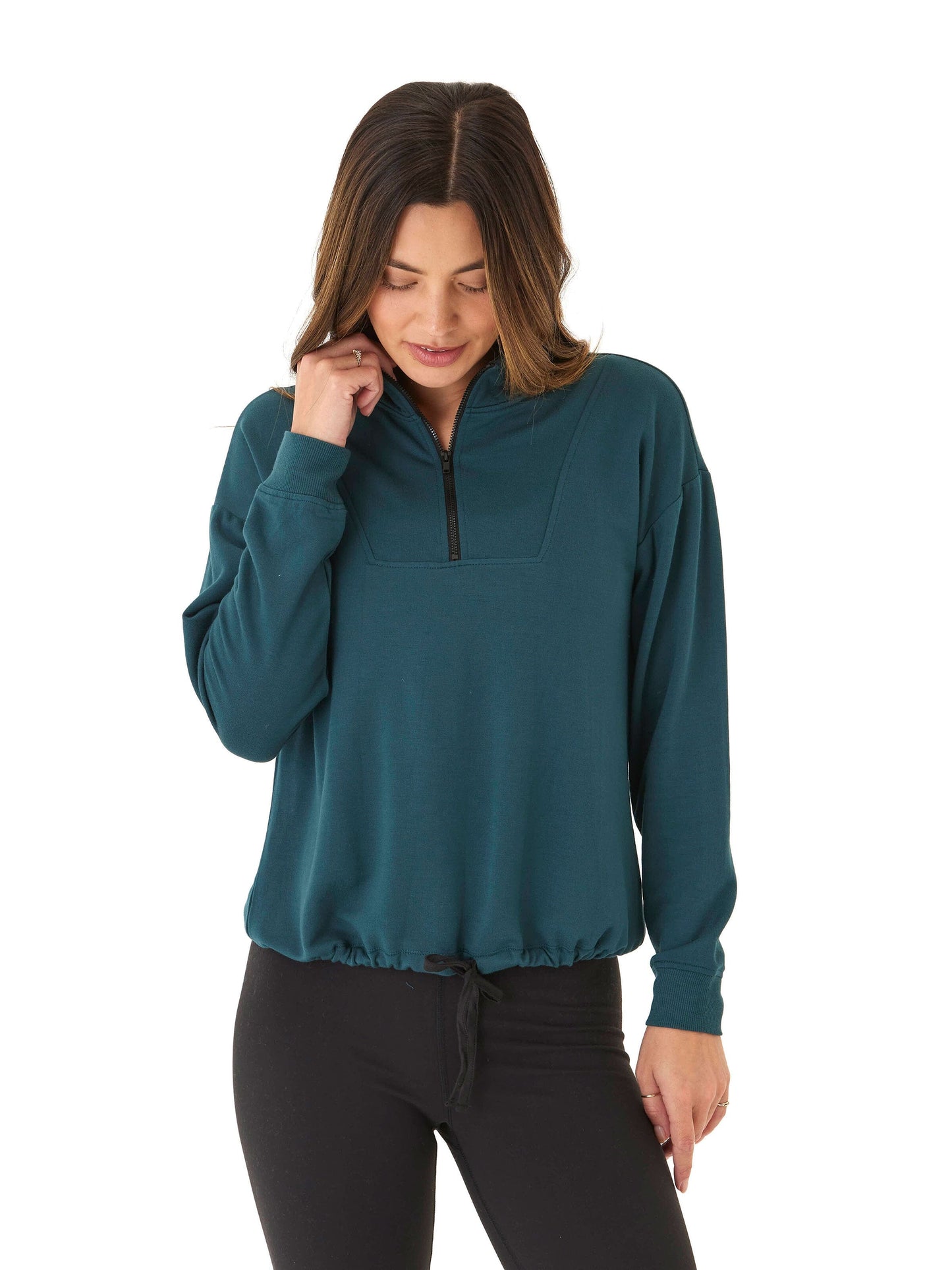 Nyla Feather Fleece Half Zip Pullover
