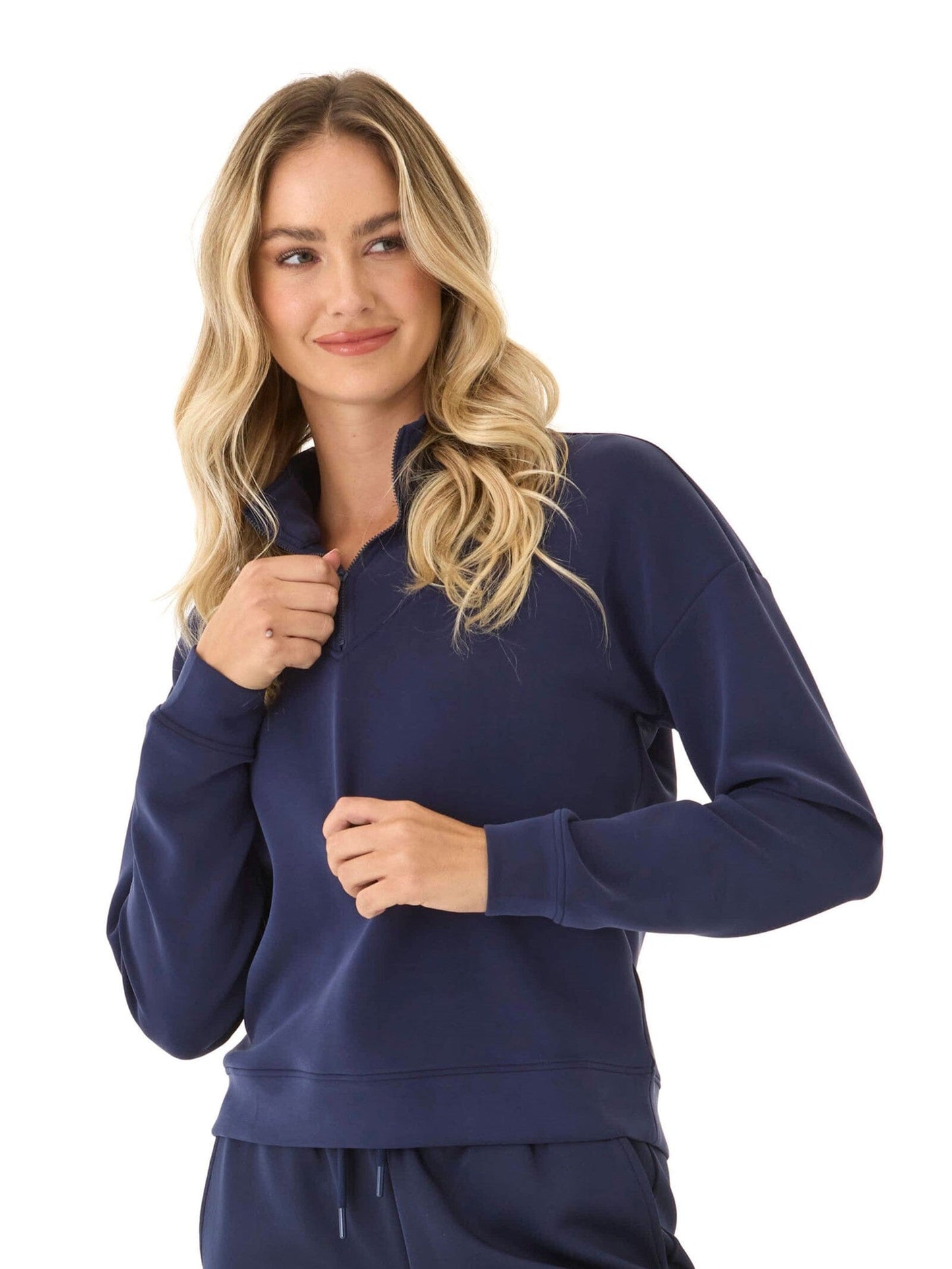 Drea Sueded Modal 1/4-Zip Jacket