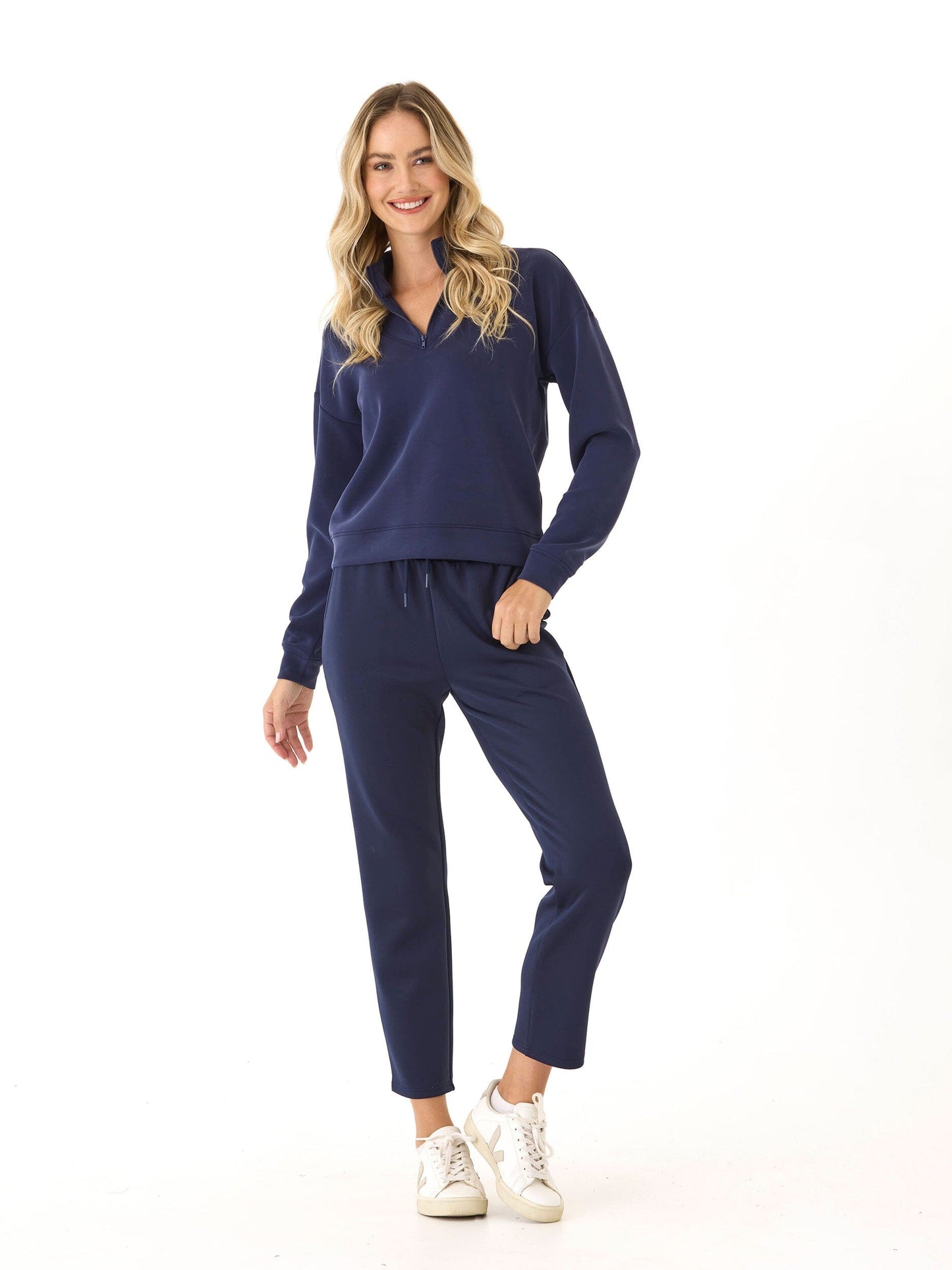 Drea Sueded Modal 1/4-Zip Jacket