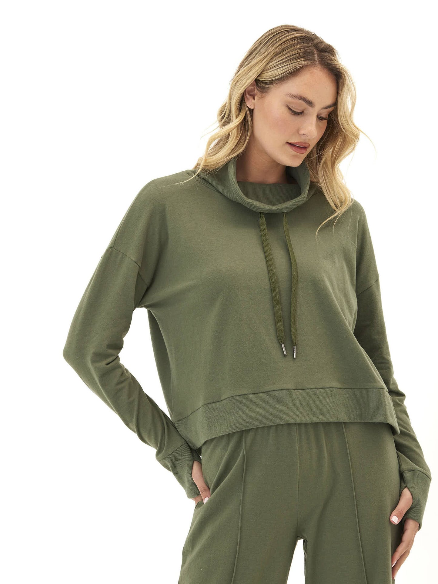 Shai Cozy Fleece Cowl Neck Pullover