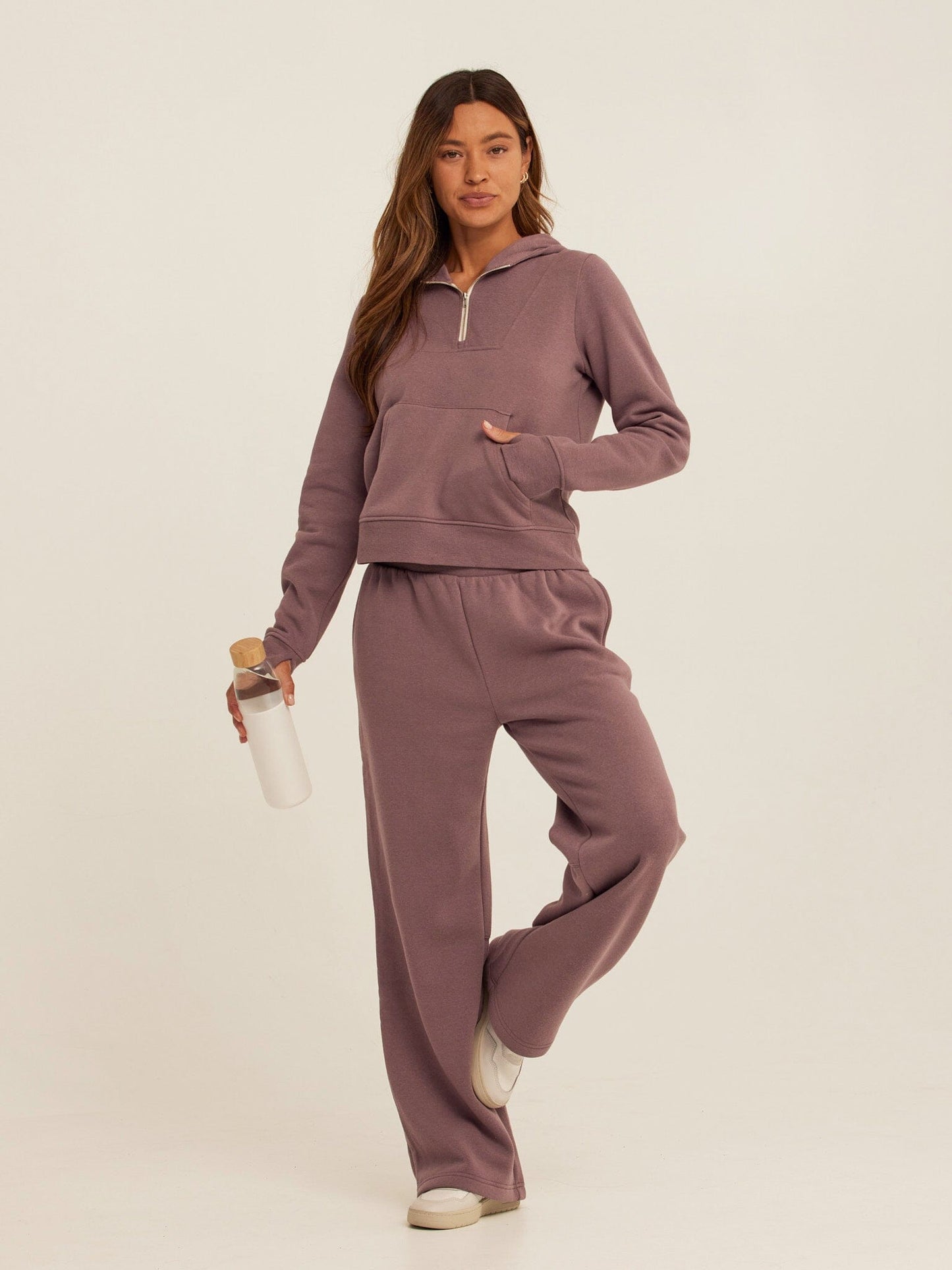 Tyra Triblend Fleece Quarter Zip Hoodie