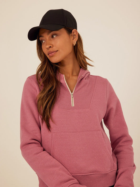 Tyra Triblend Fleece Quarter Zip Hoodie