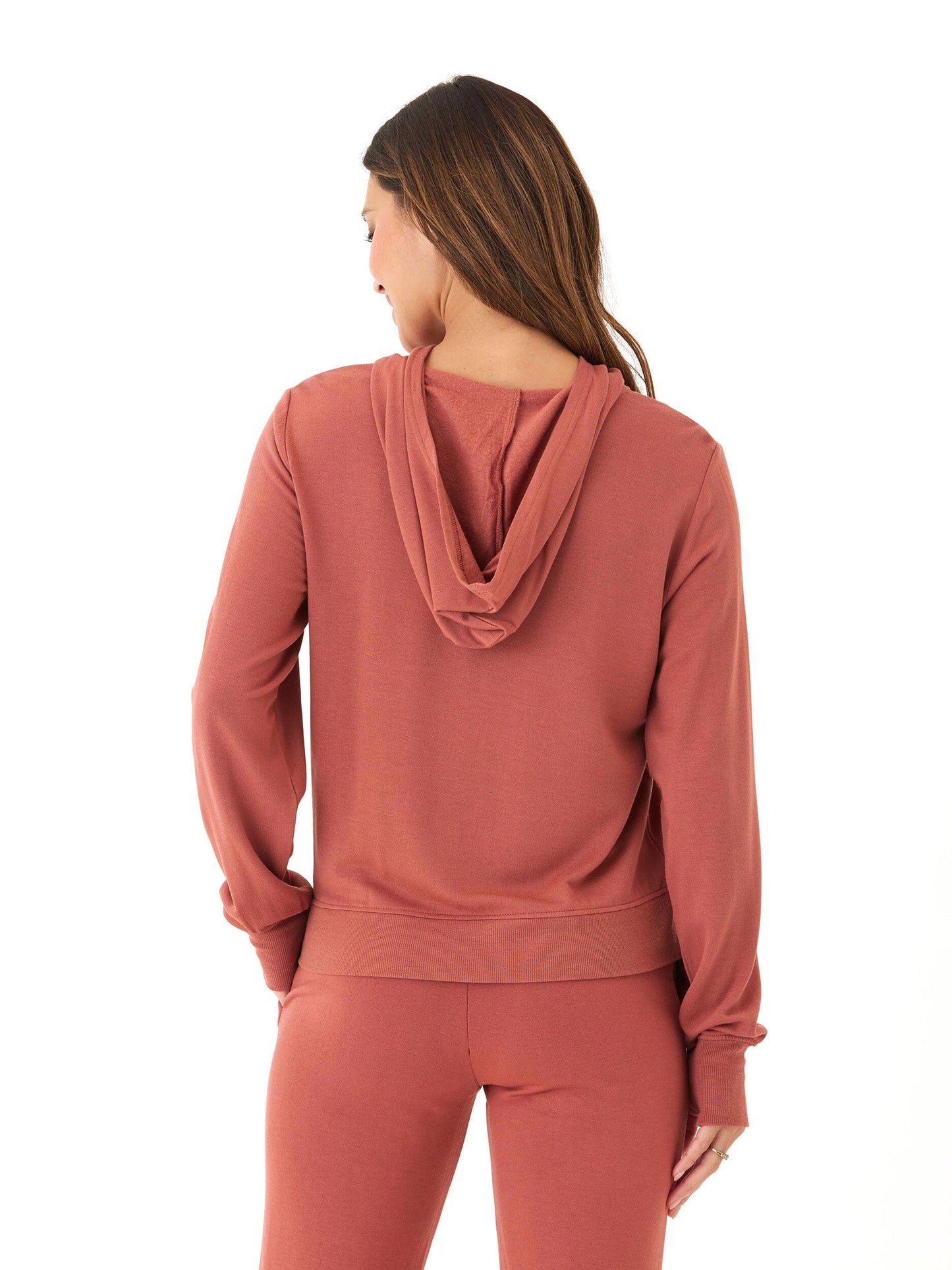 Natia Feather Fleece 1/4-Zip Hoodie