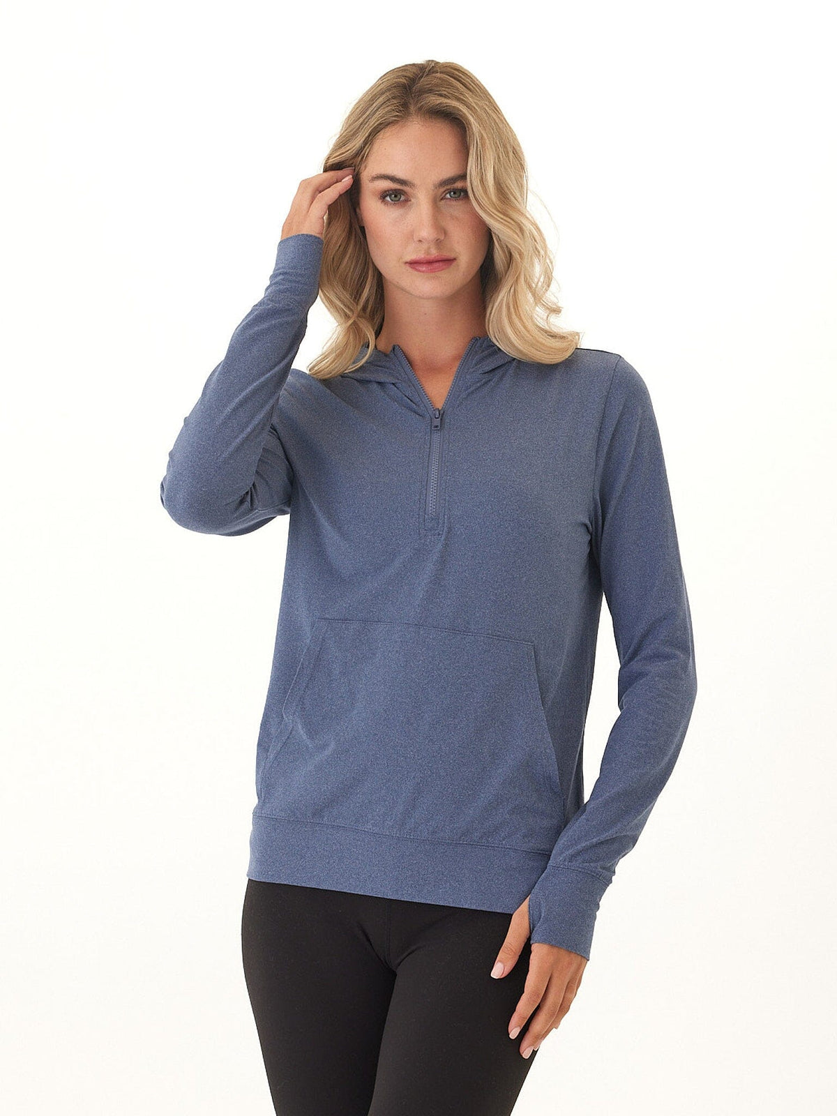 Gretchen Quarter Zip Luxe Jersey Hoodie