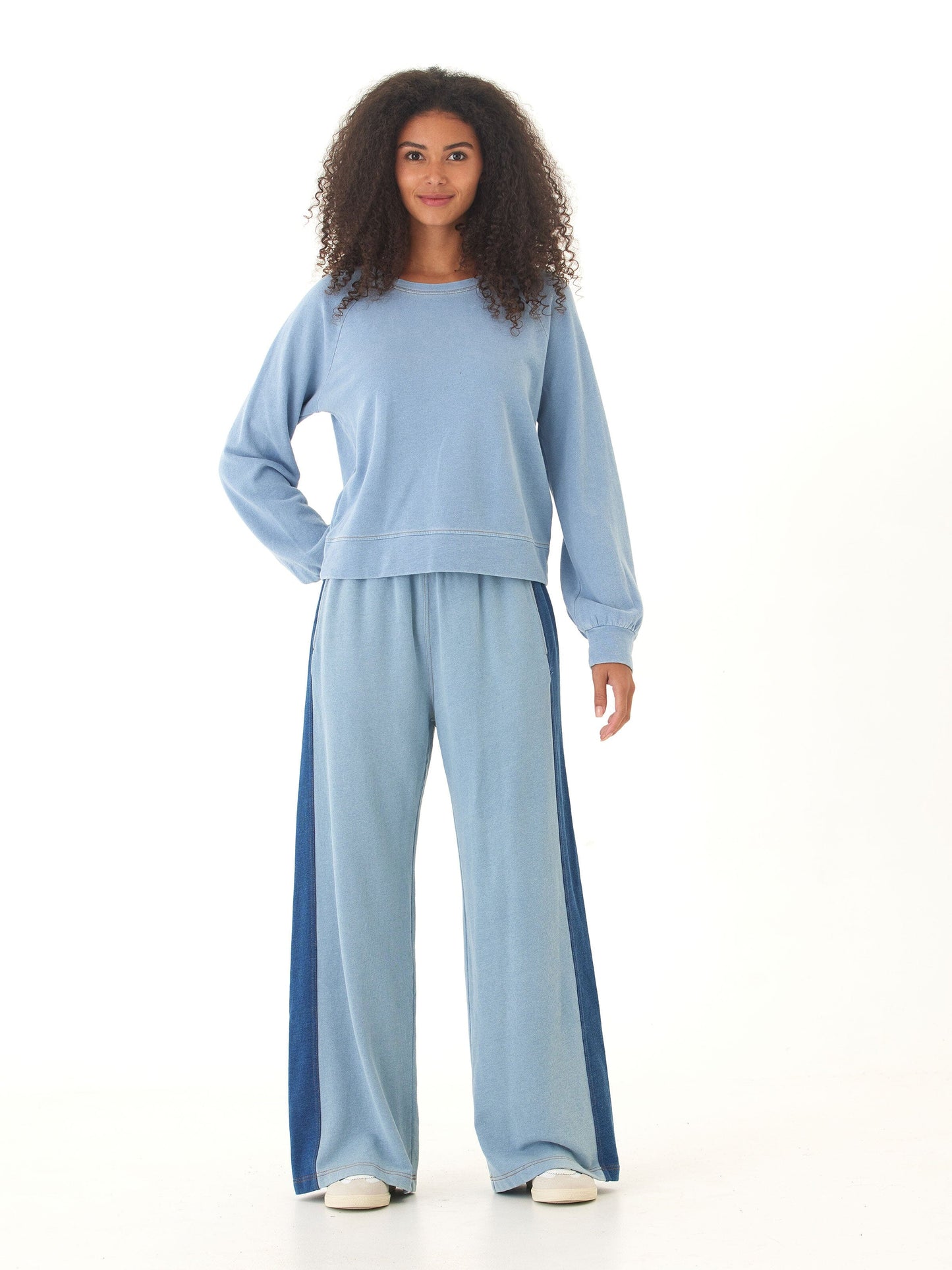 Dorothy Denim Terry Contrast Panel Pant