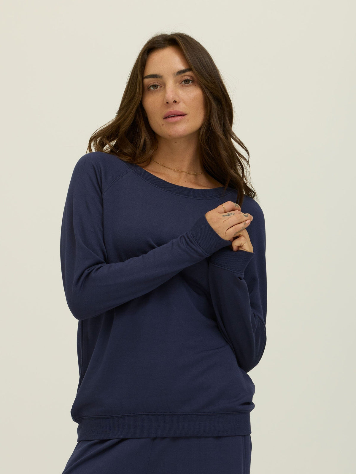 Priscilla Feather Fleece Raglan Sweatshirt