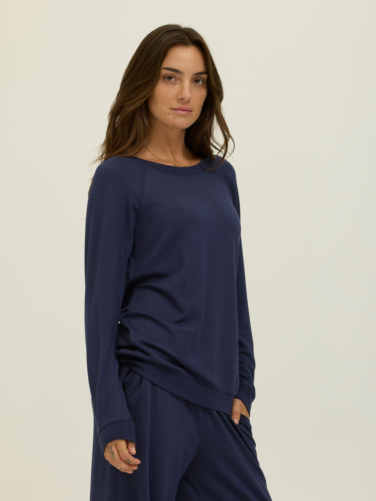 Priscilla Feather Fleece Raglan Sweatshirt
