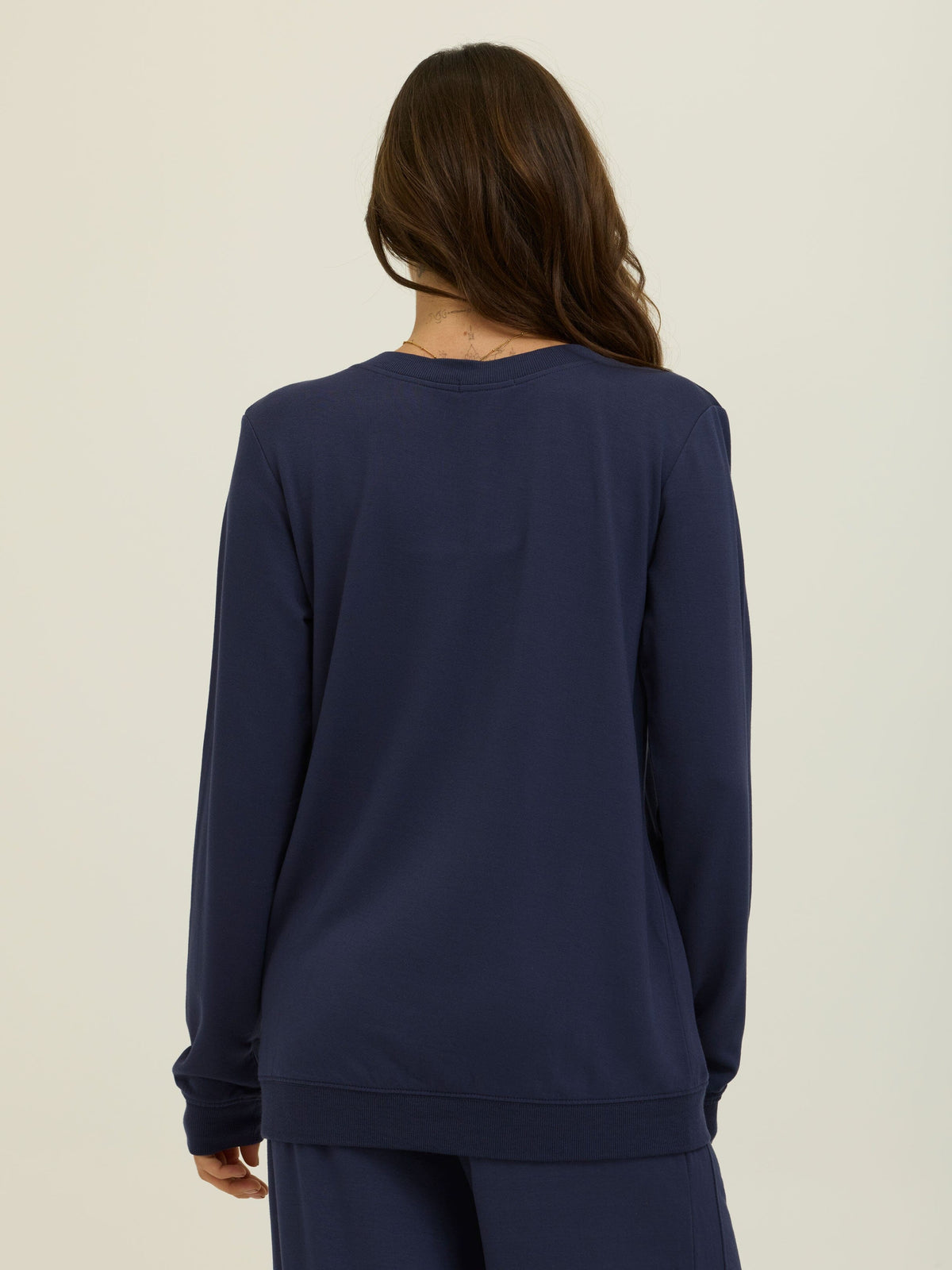 Edwina Feather Fleece V-Neck Pullover