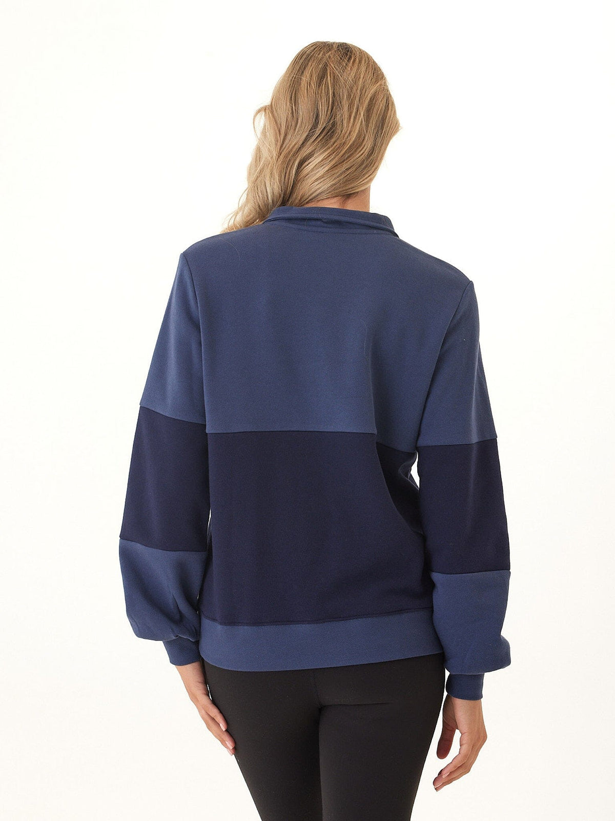 Danielle Colorblock Fleece Mock Neck Pullover