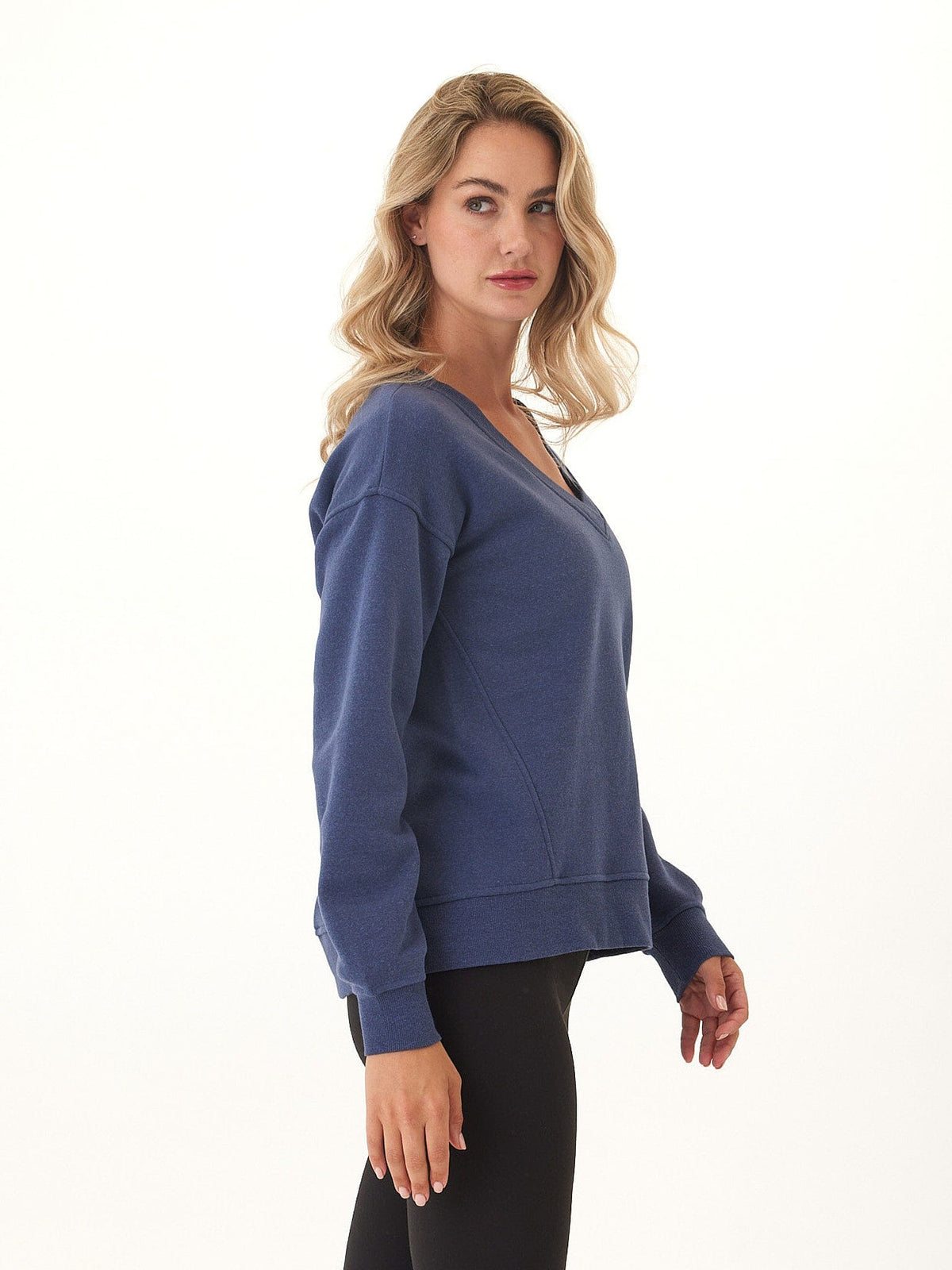 Elisha Triblend Fleece V-Neck Pullover