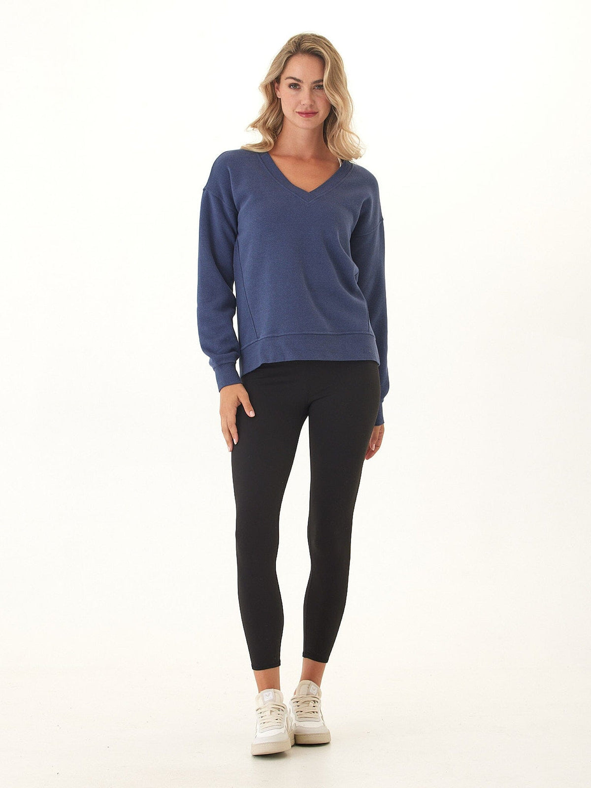 Elisha Triblend Fleece V-Neck Pullover