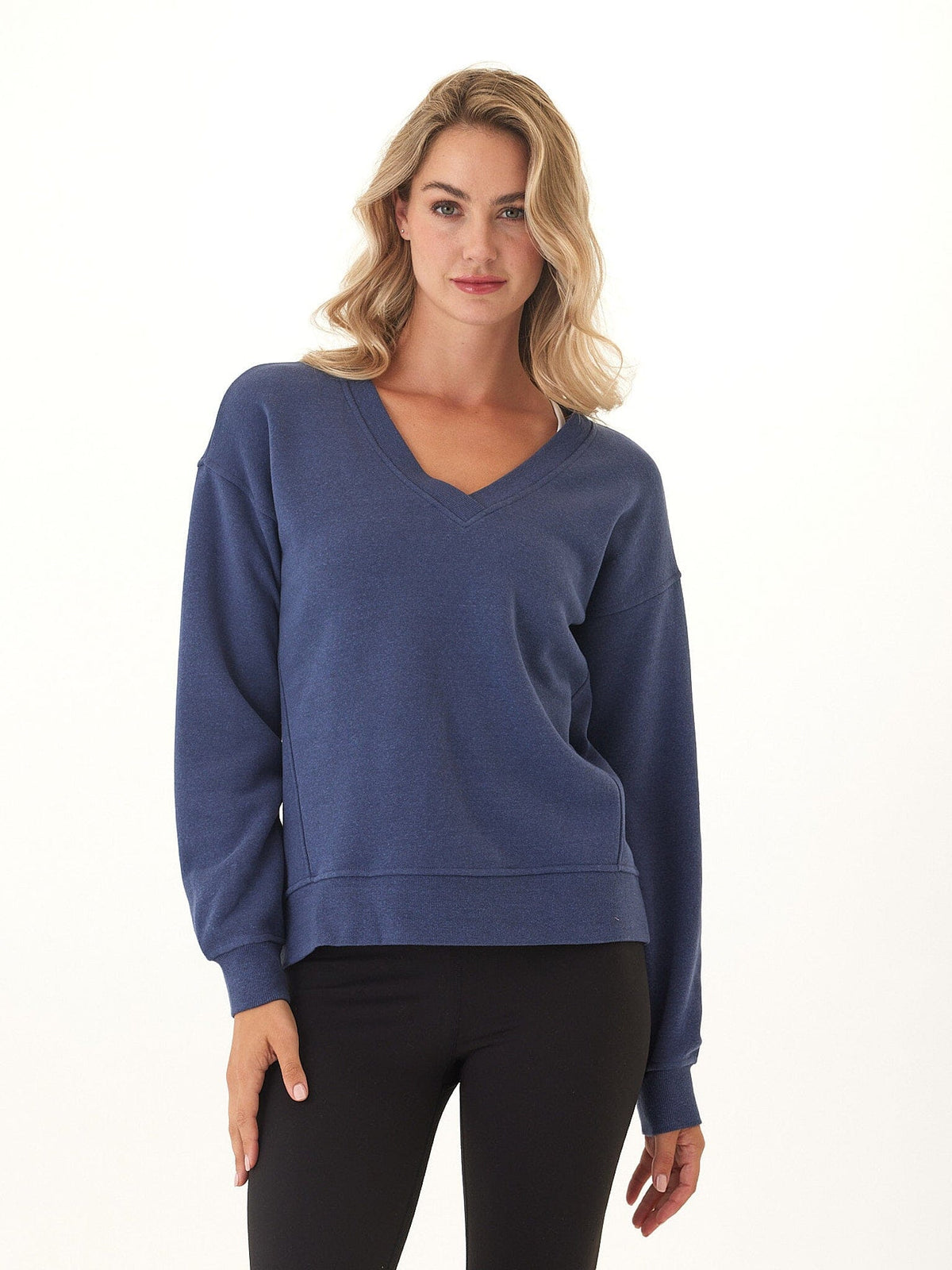 Elisha Triblend Fleece V-Neck Pullover