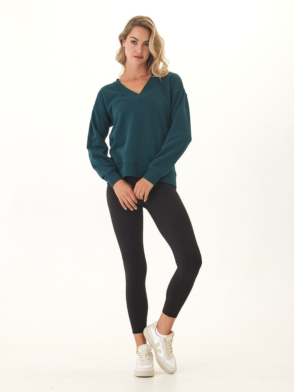 Elisha Triblend Fleece V-Neck Pullover