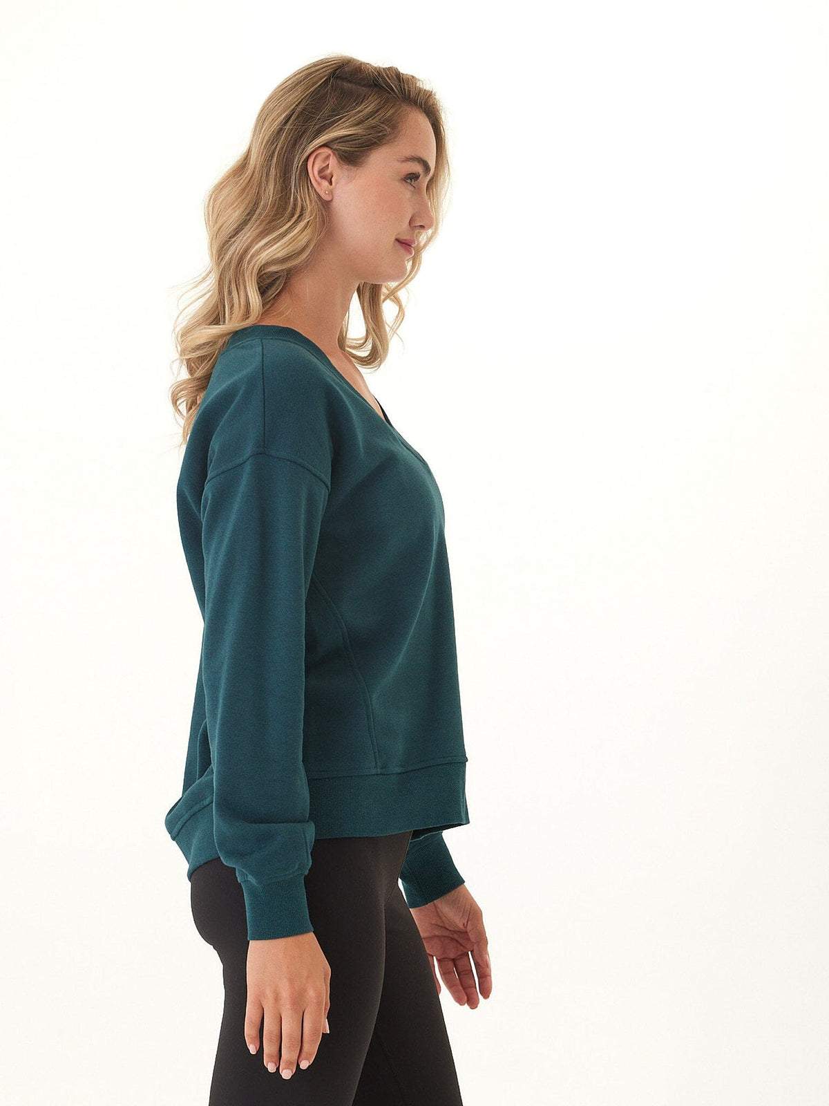 Elisha Triblend Fleece V-Neck Pullover